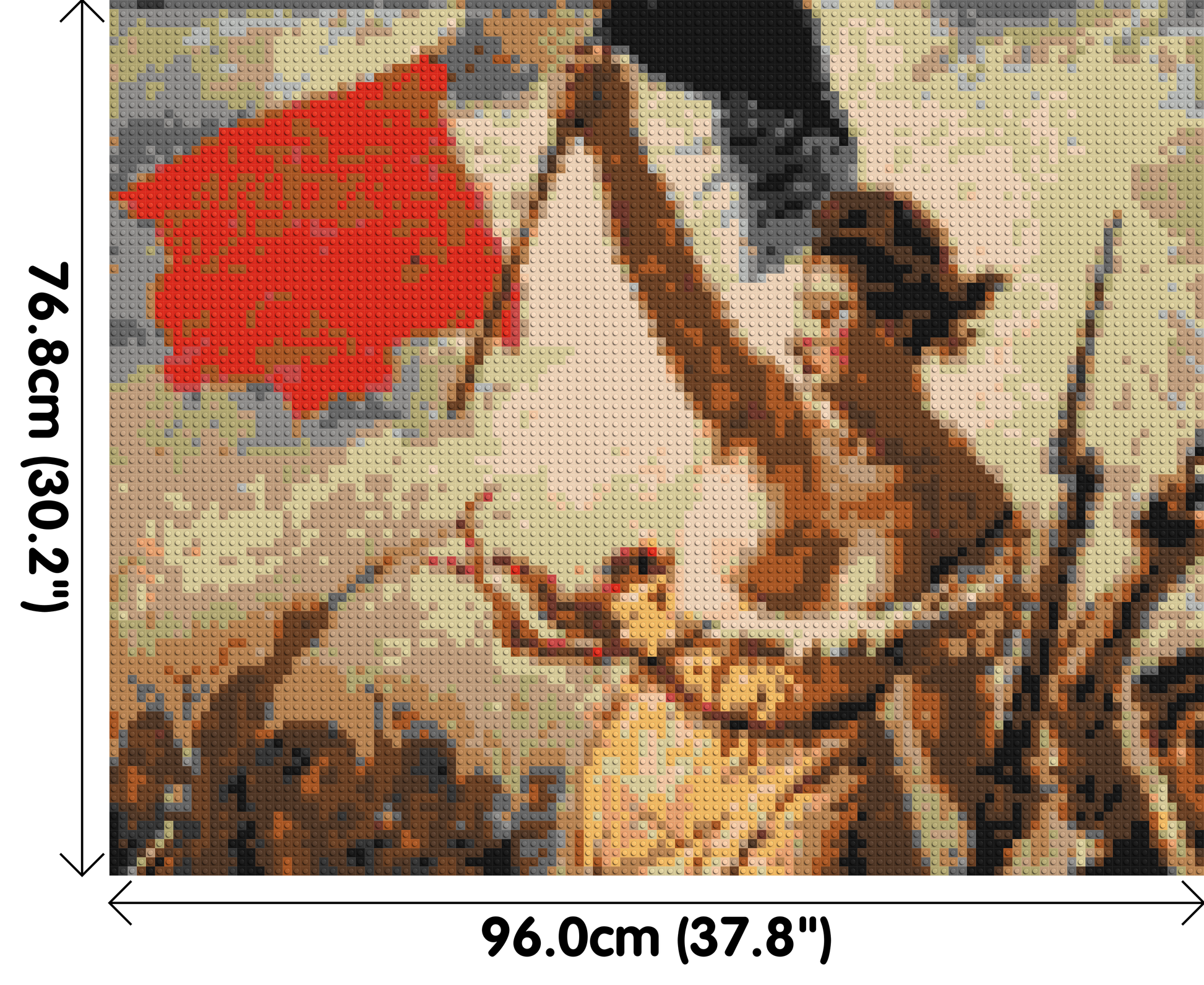 Detail of Liberty Leading The People by Eugène Delacroix  - Brick Art Mosaic Kit 5x4 dimensions