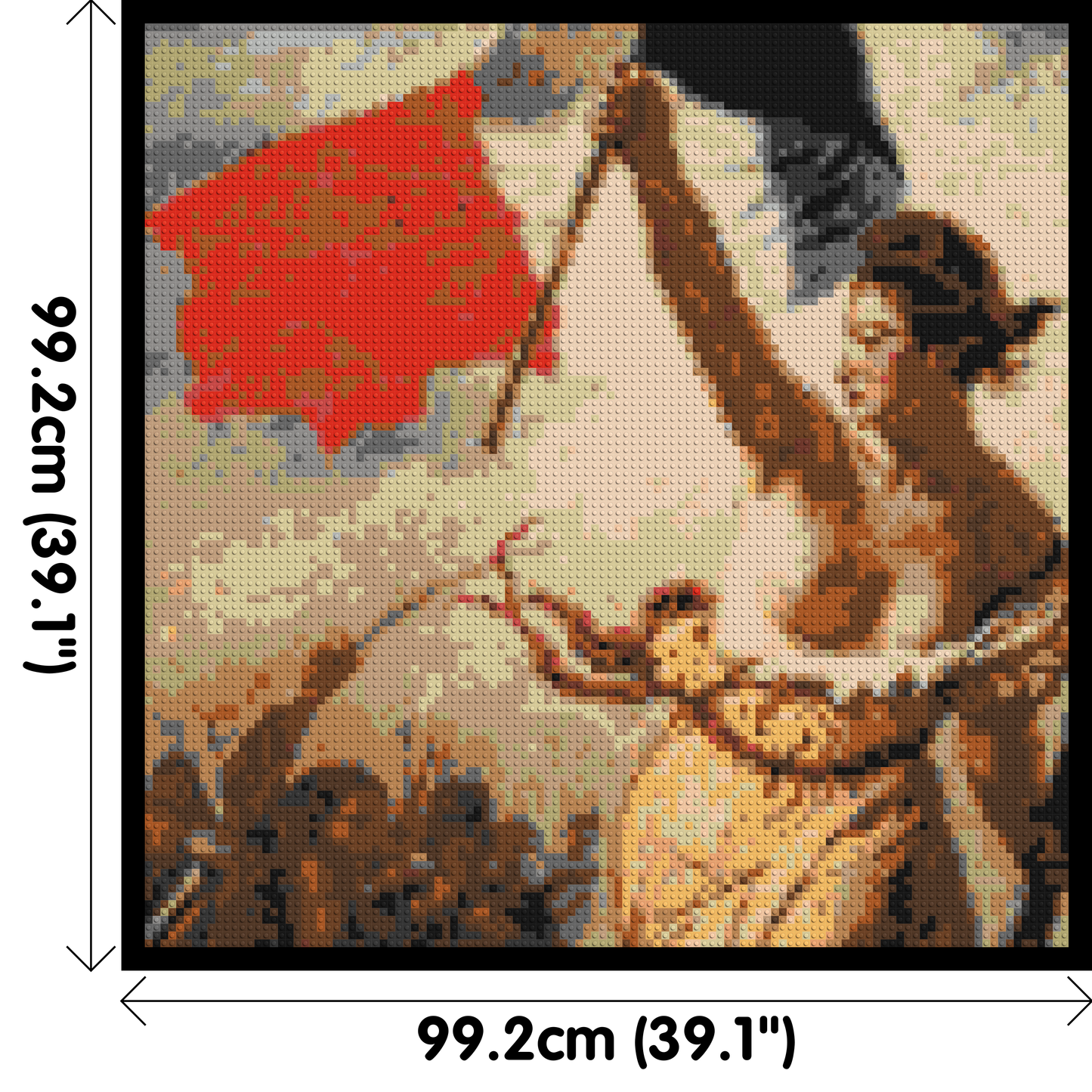 Detail of Liberty Leading The People by Eugène Delacroix  - Brick Art Mosaic Kit 5x5 large