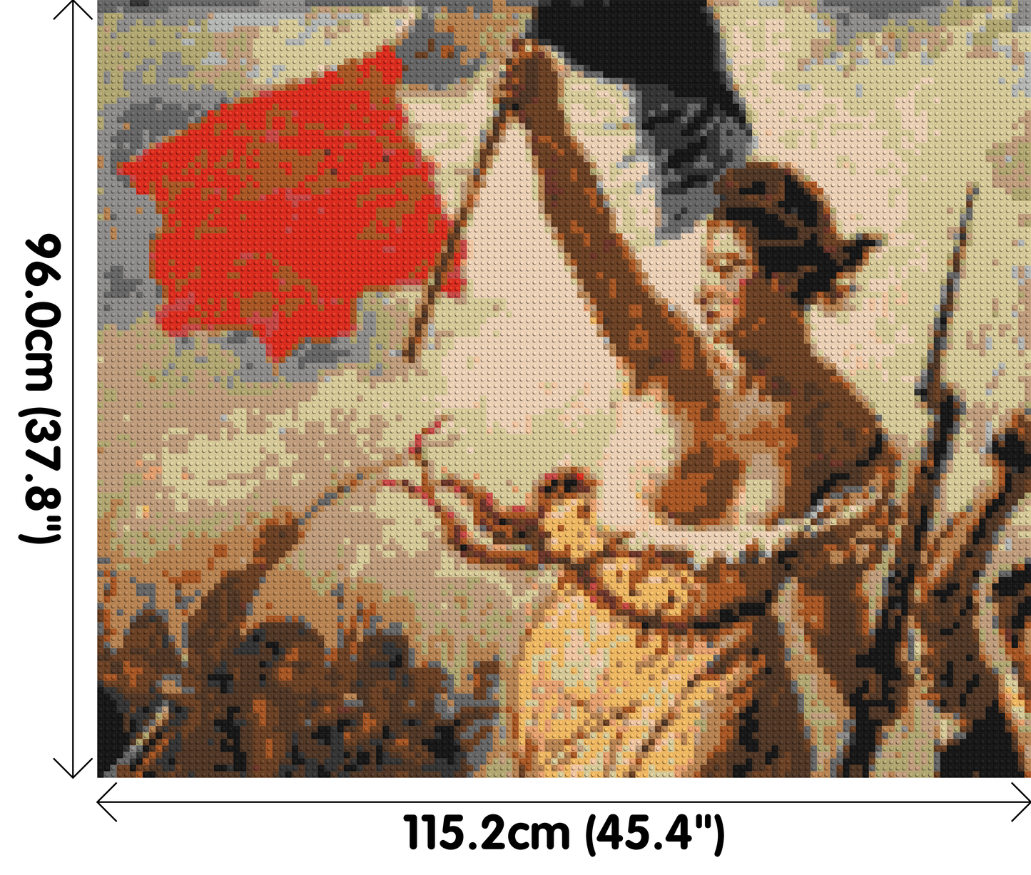 Detail of Liberty Leading The People by Eugène Delacroix  - Brick Art Mosaic Kit 6x5 large