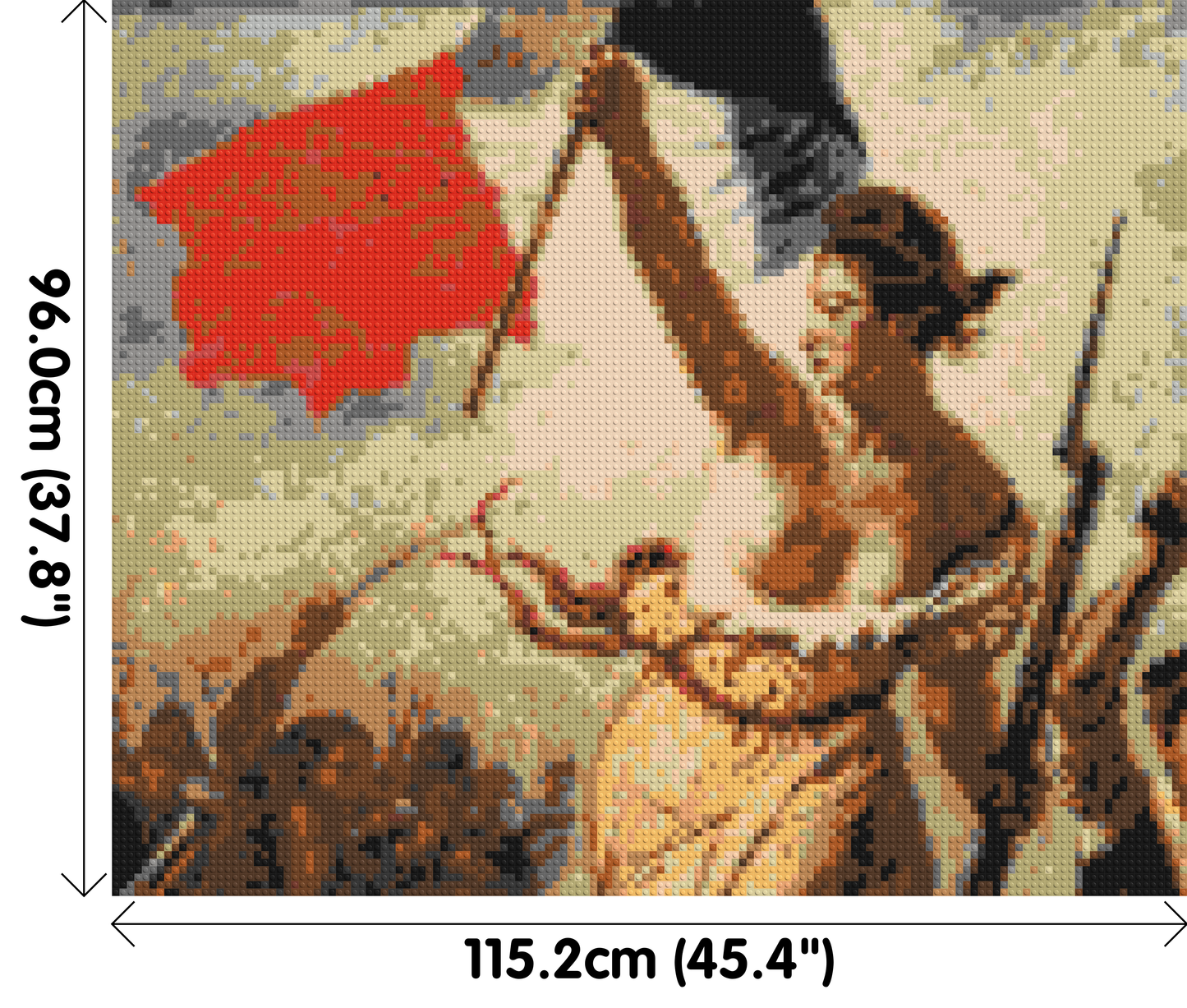 Detail of Liberty Leading The People by Eugène Delacroix  - Brick Art Mosaic Kit 6x5 large