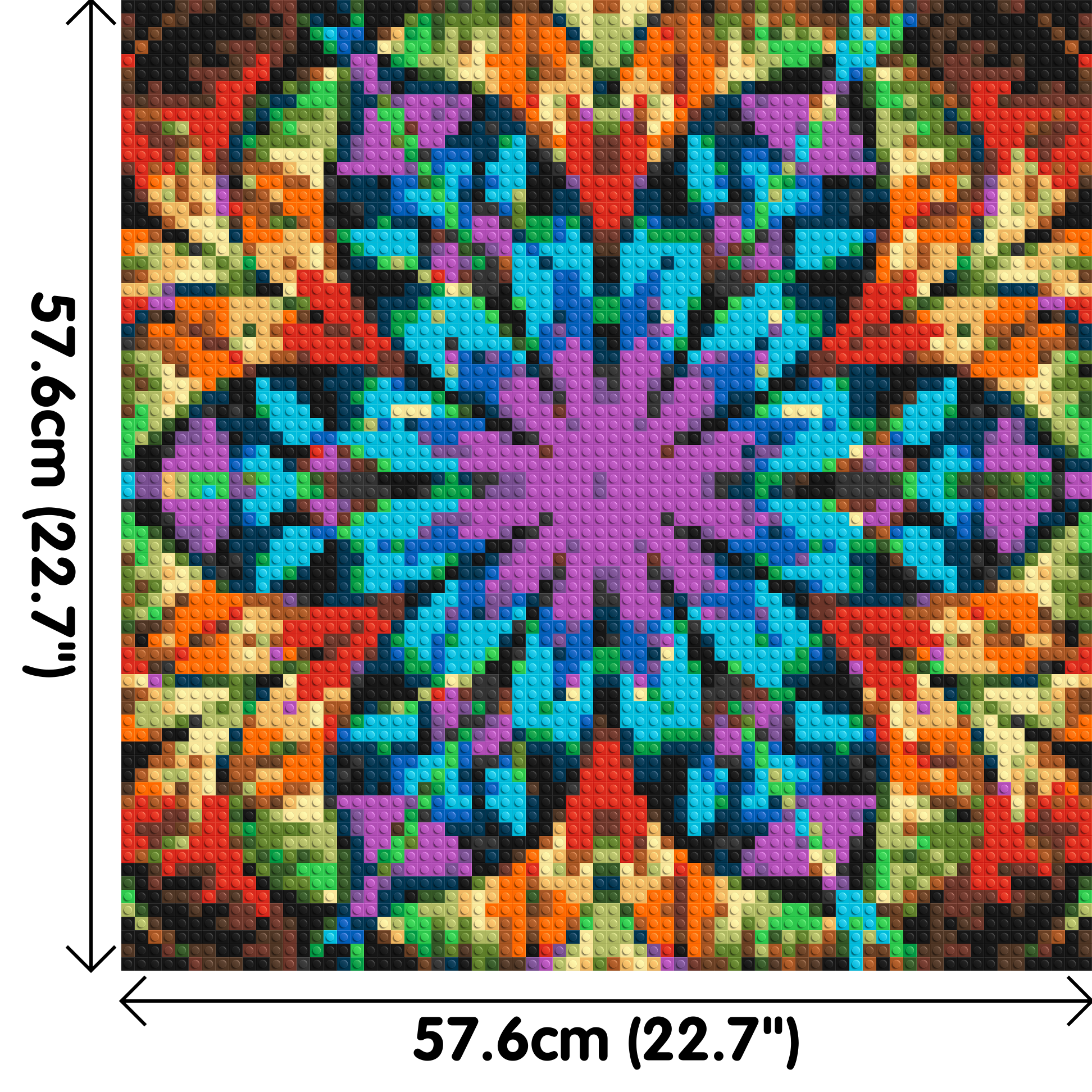 Abstract Pattern #7 - Brick Art Mosaic Kit 3x3 dimensions