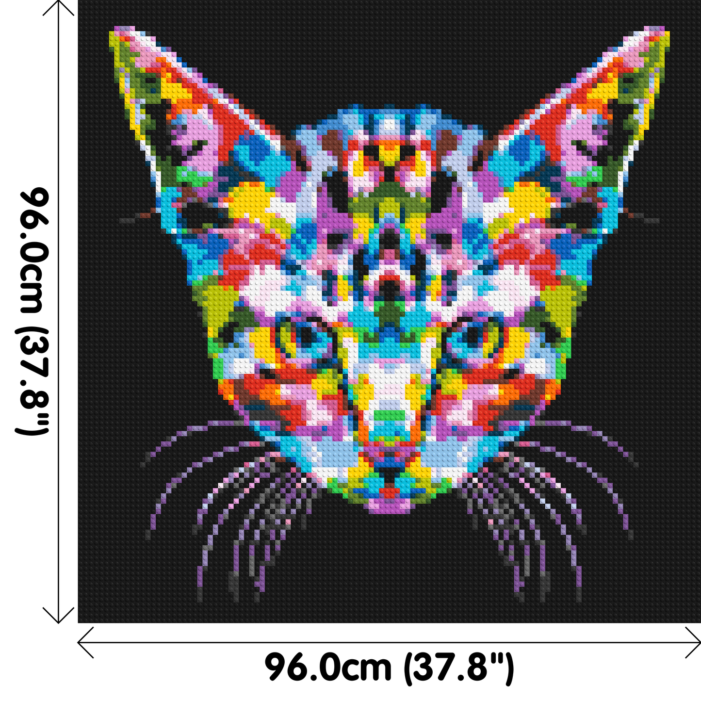 Cat #3 Colourful Pop Art - Brick Art Mosaic Kit 5x5 large