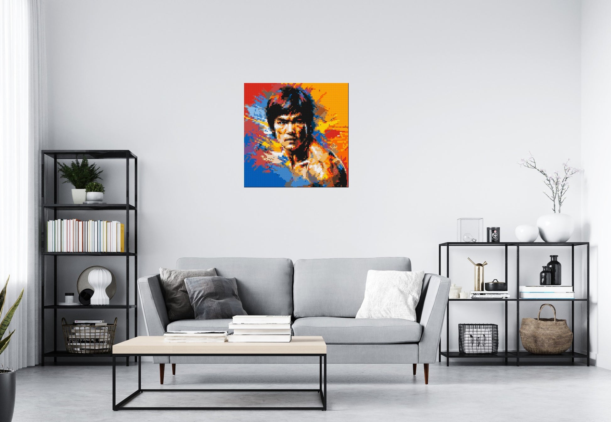 Bruce Lee - Brick Art Mosaic Kit 4x4 scene