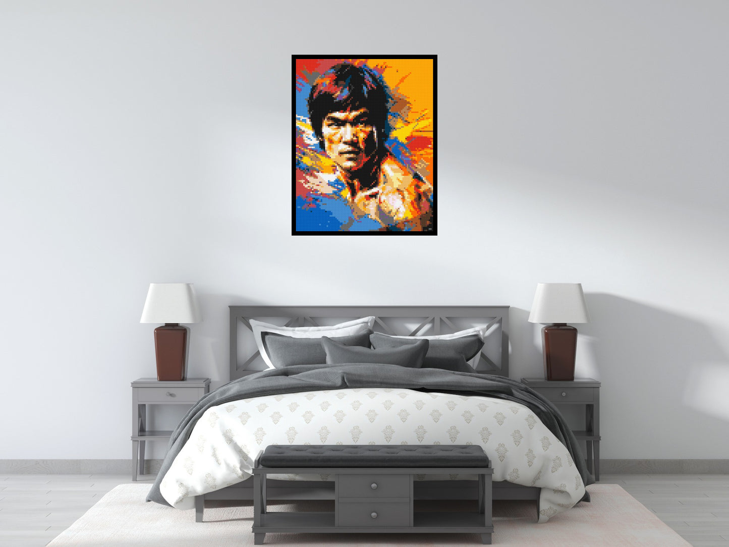 Bruce Lee - Brick Art Mosaic Kit 4x5 large