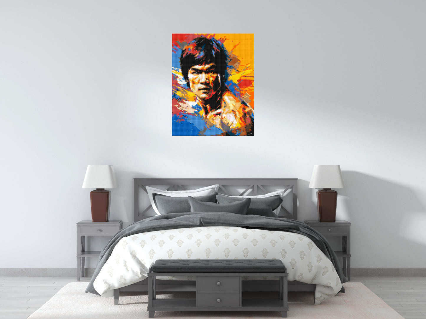 Bruce Lee - Brick Art Mosaic Kit 4x5 large