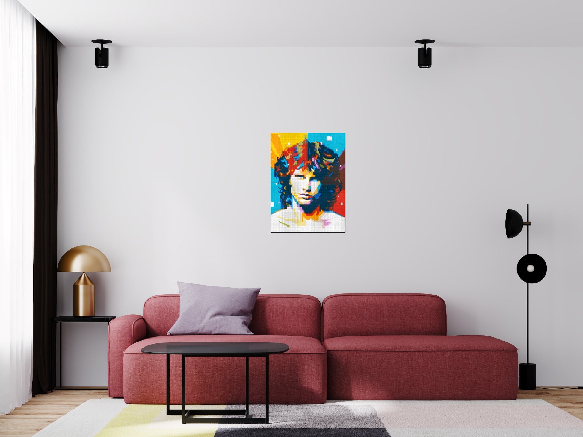 Jim Morrison - Brick Art Mosaic Kit 3x4 scene