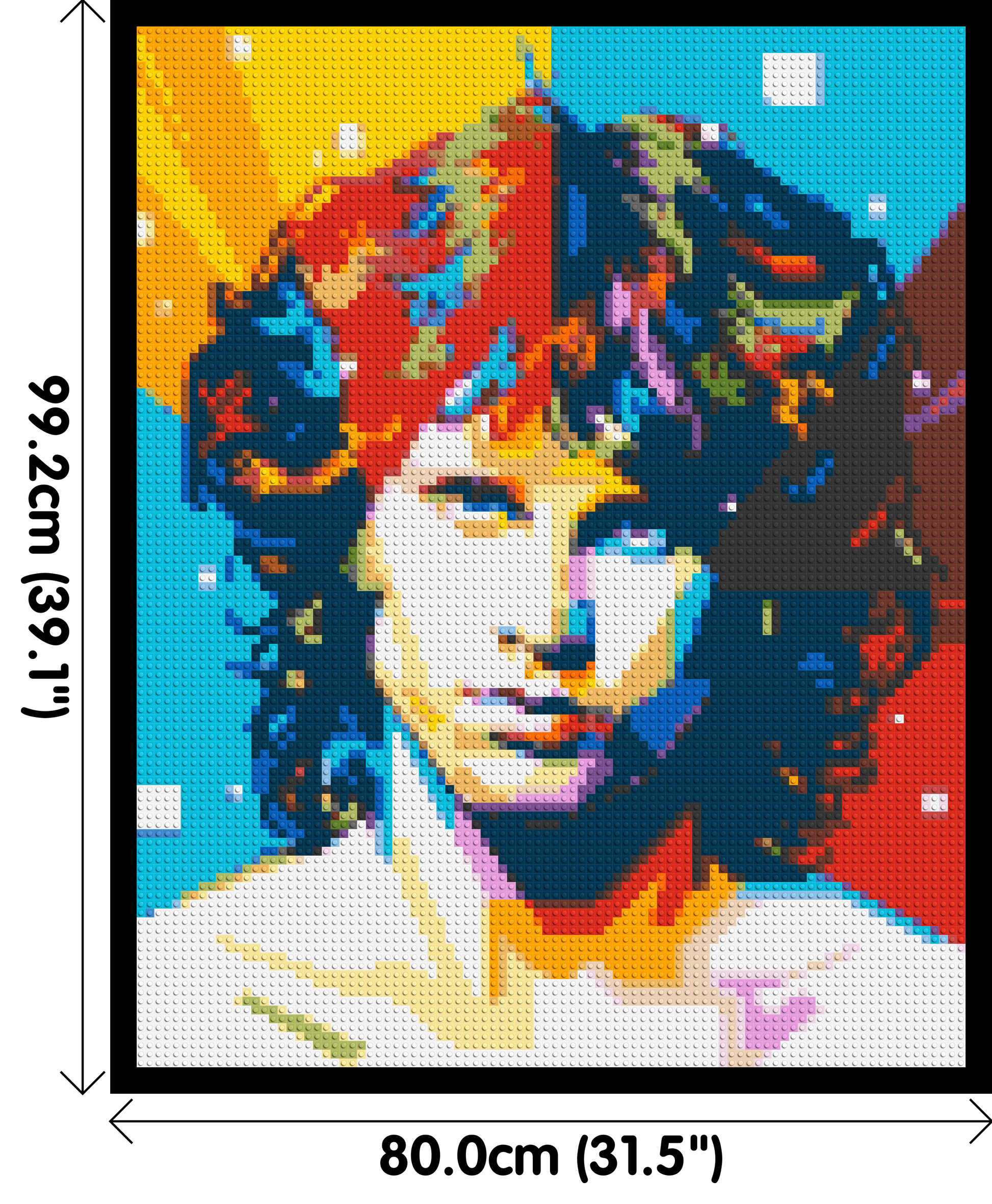 Jim Morrison - Brick Art Mosaic Kit 4x5 dimensions with frame