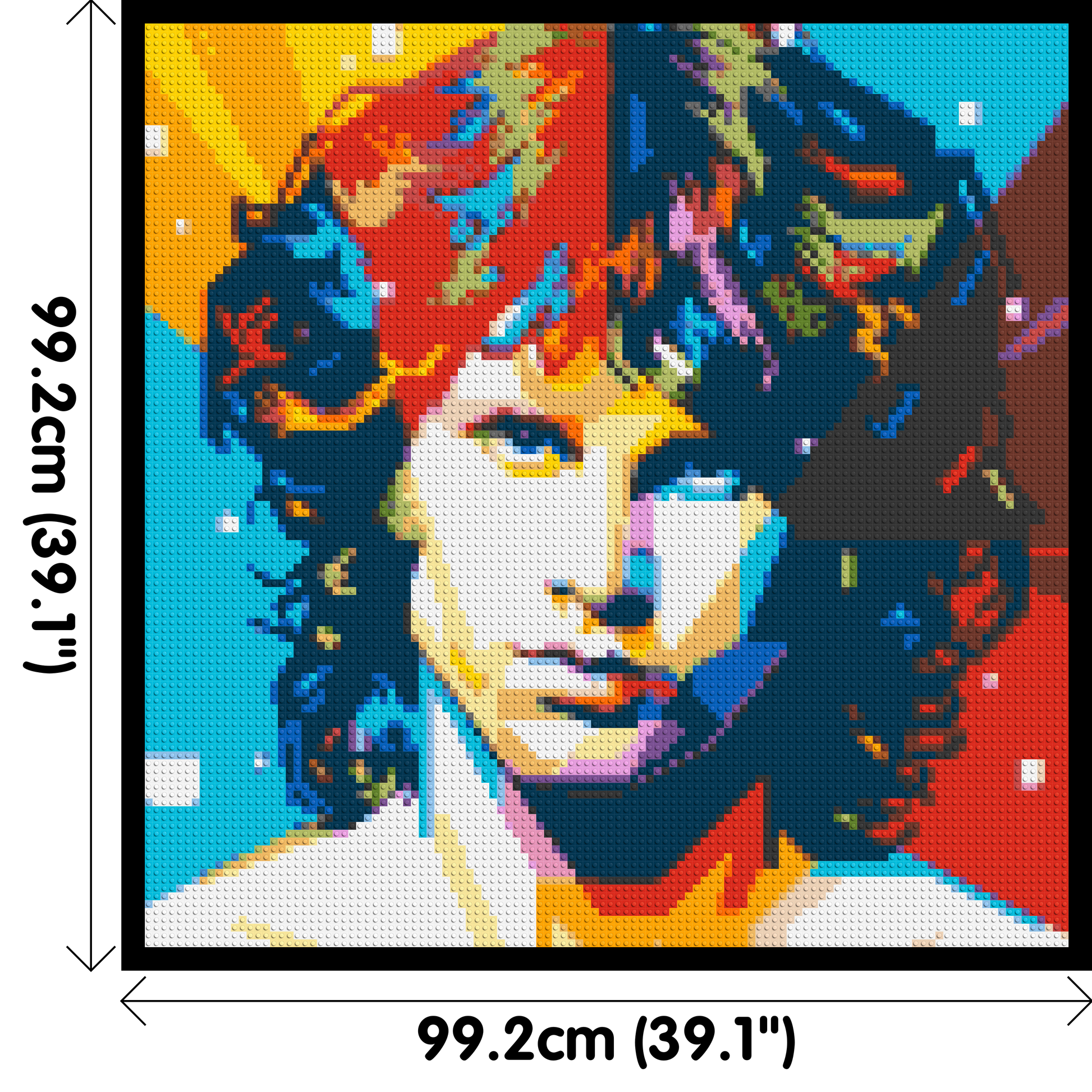 Jim Morrison - Brick Art Mosaic Kit 5x5 dimensions with frame