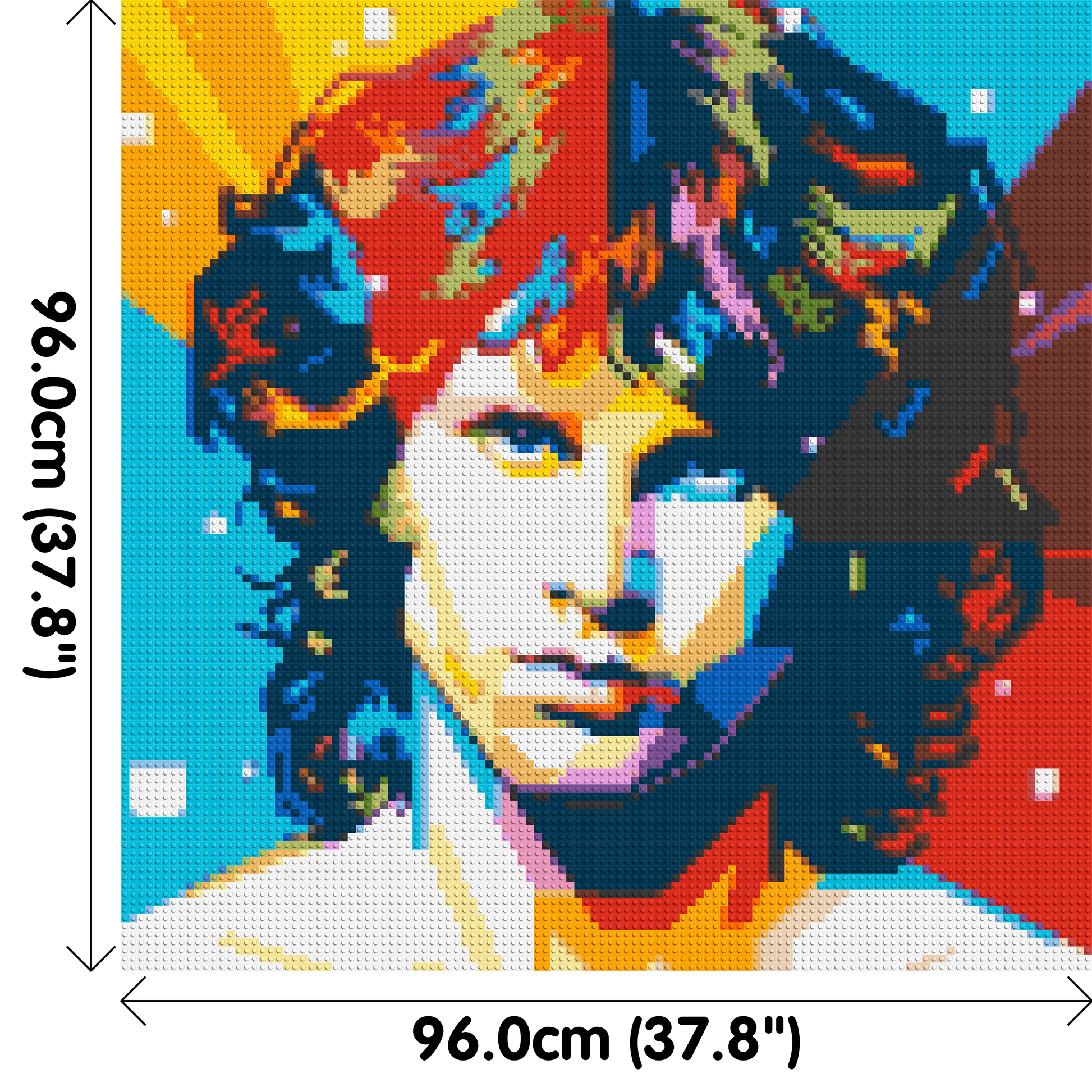 Jim Morrison - Brick Art Mosaic Kit 5x5 dimensions