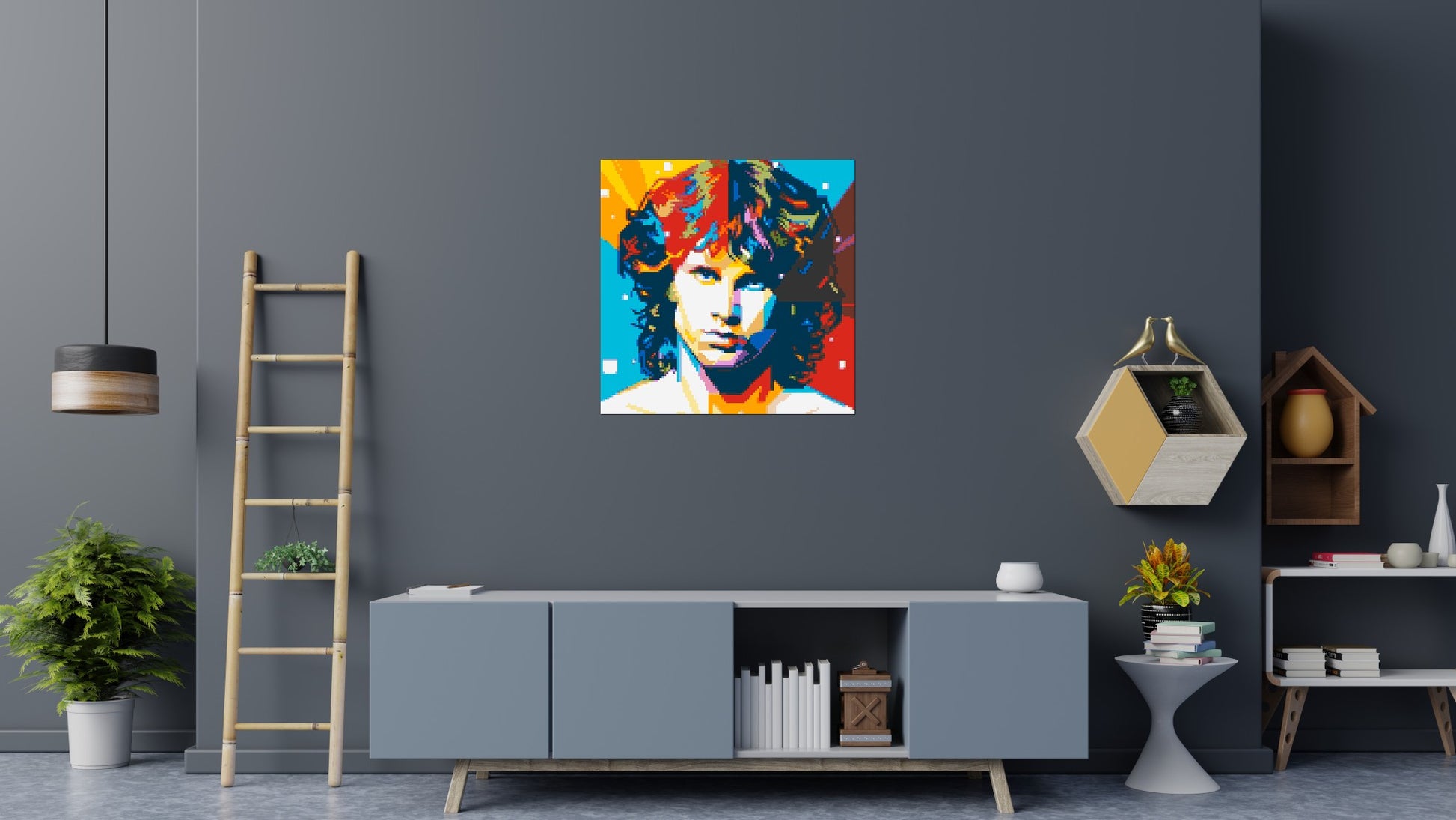 Jim Morrison - Brick Art Mosaic Kit 5x5 scene