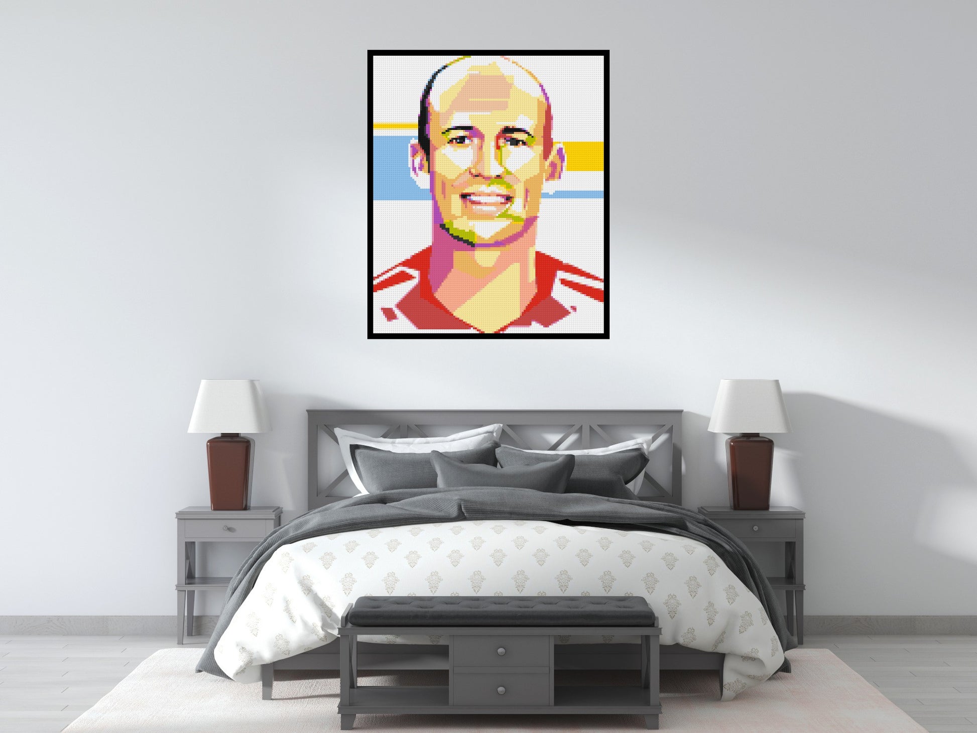 Arjen Robben - Brick Art Mosaic Kit 5x6 scene with frame