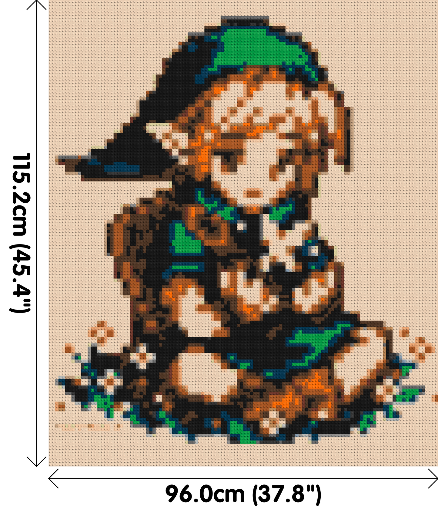 Link Pixel Art - Brick Art Mosaic Kit 5x6 large