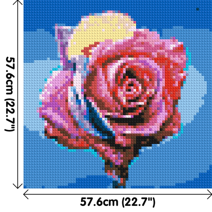 Colourful Rose - Brick Art Mosaic Kit 3x3 large