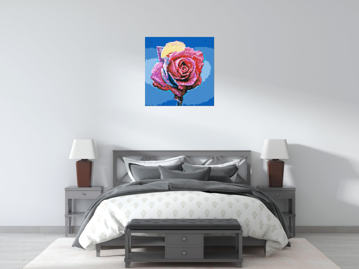 Colourful Rose - Brick Art Mosaic Kit 4x4 large