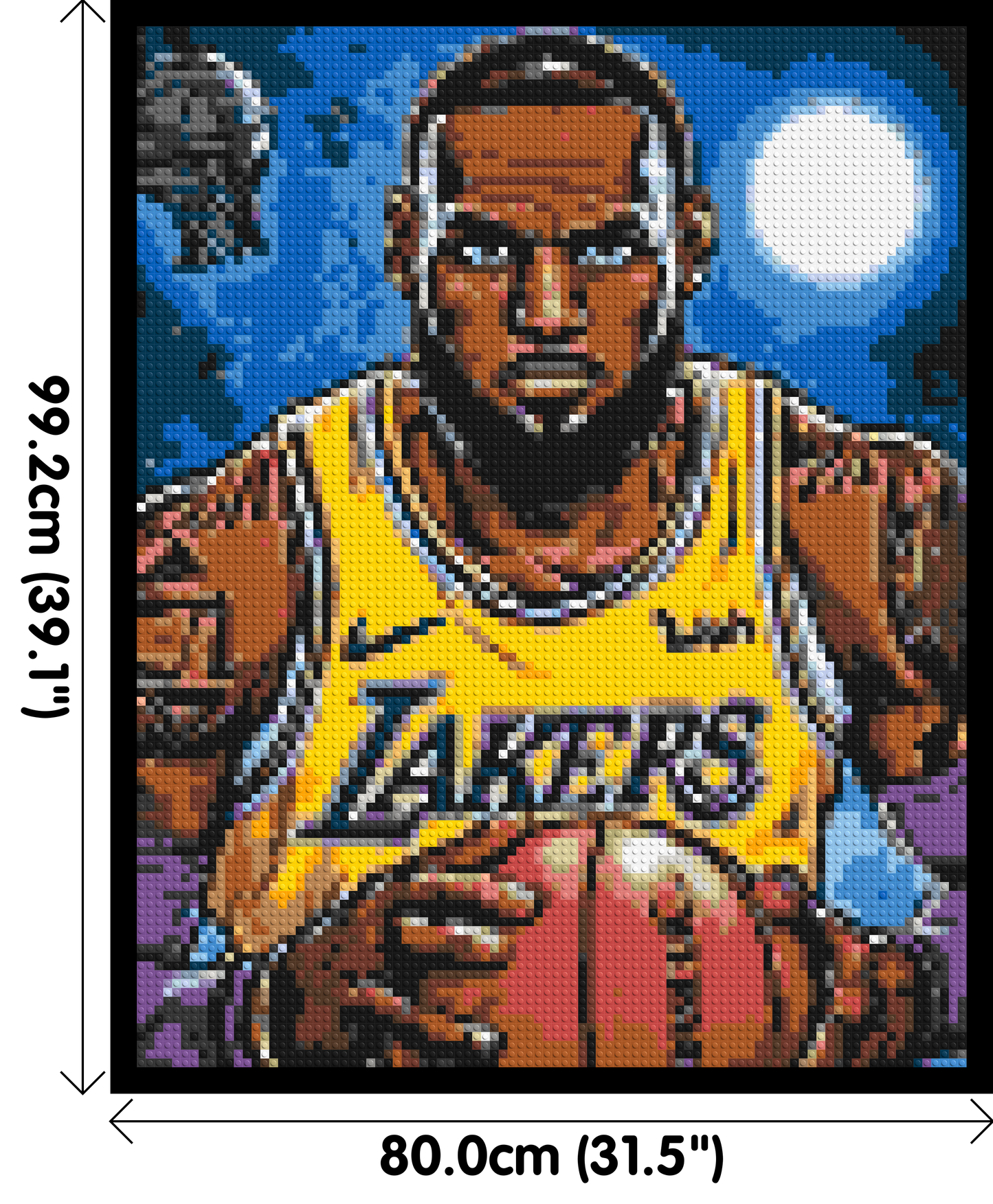 LeBron James Pop Art - Brick Art Mosaic Kit 4x5 large
