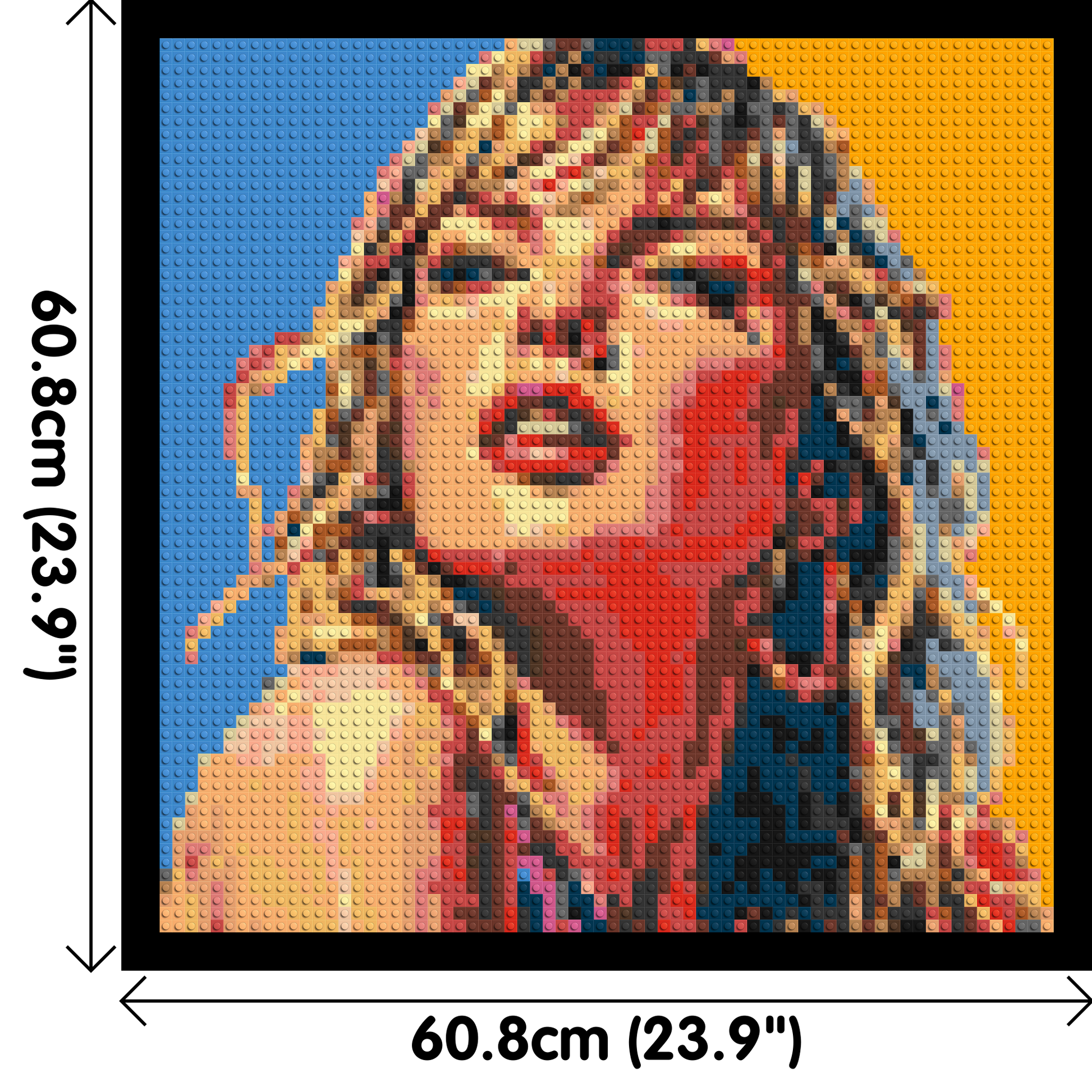 Taylor Swift Colourful  - Brick Art Mosaic Kit 3x3 dimensions with frame