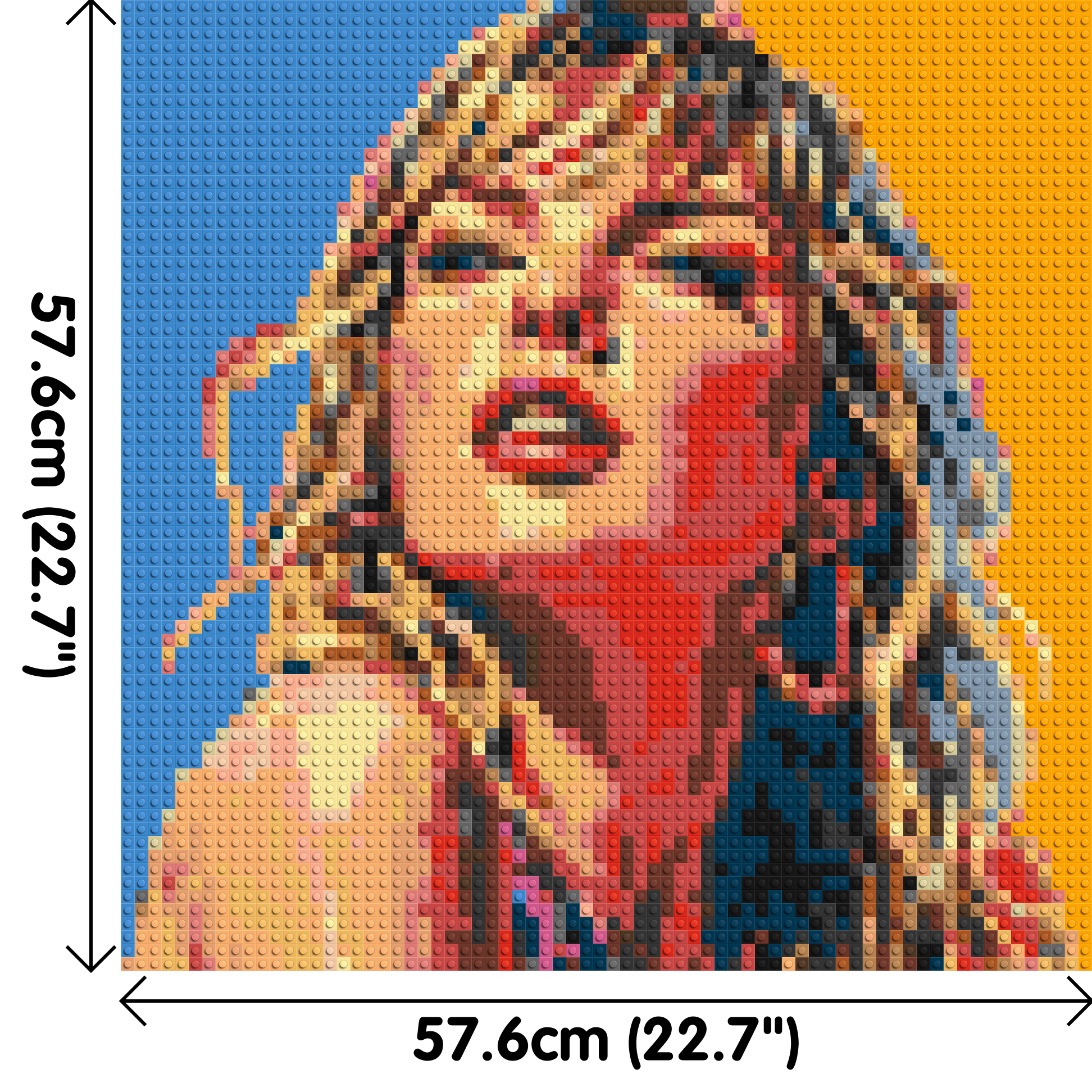 Taylor Swift Colourful  - Brick Art Mosaic Kit 3x3 dimensions