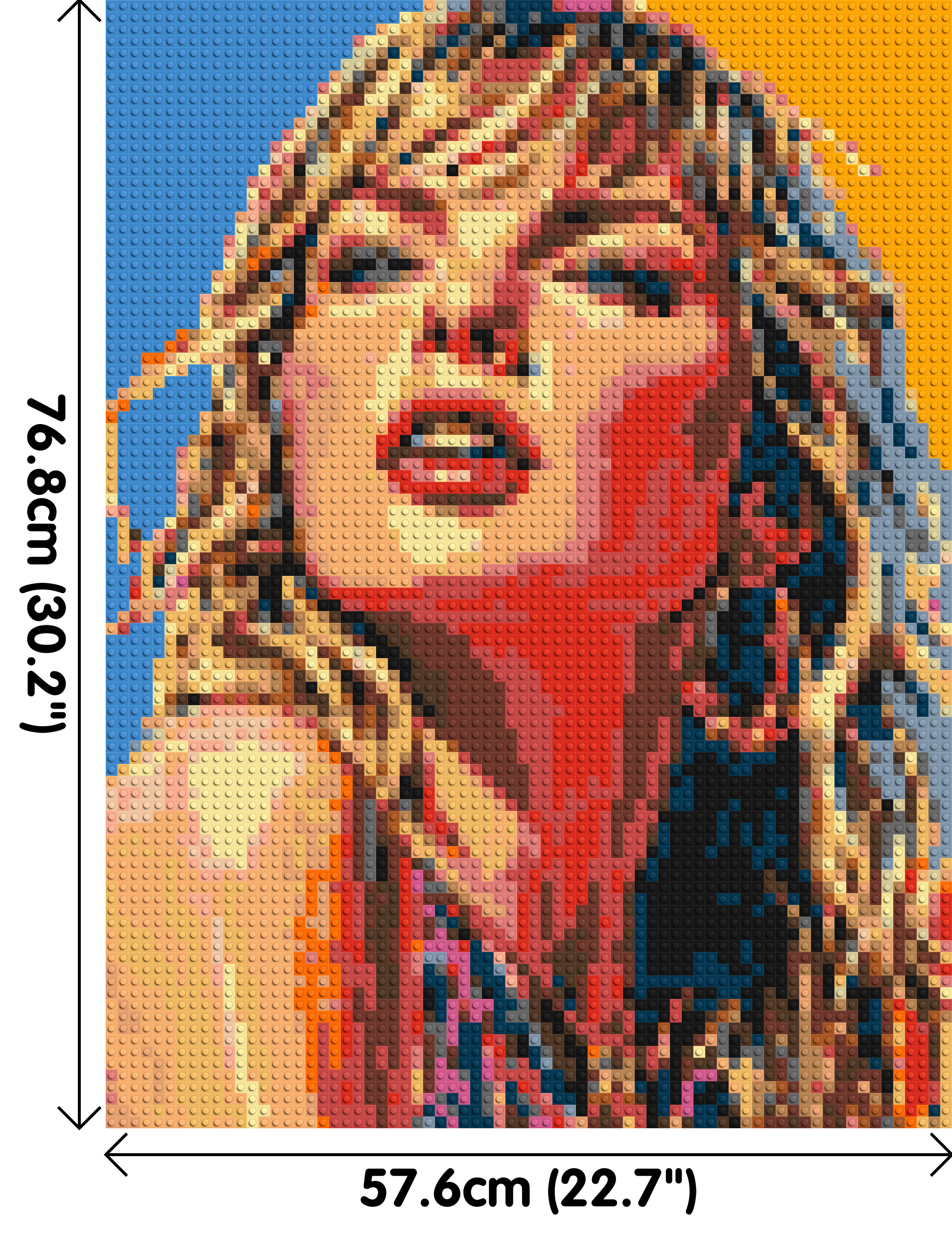 Taylor Swift Colourful  - Brick Art Mosaic Kit 3x4 dimensions