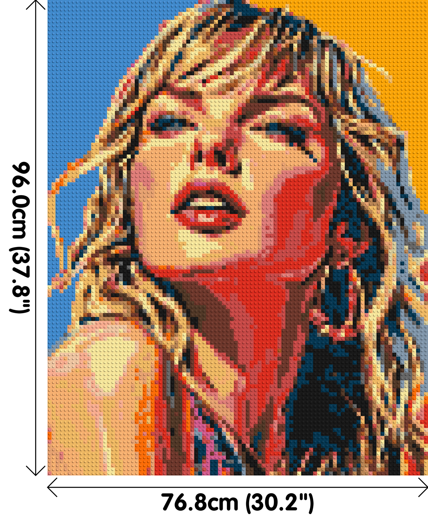 Taylor Swift Colourful  - Brick Art Mosaic Kit 4x5 large