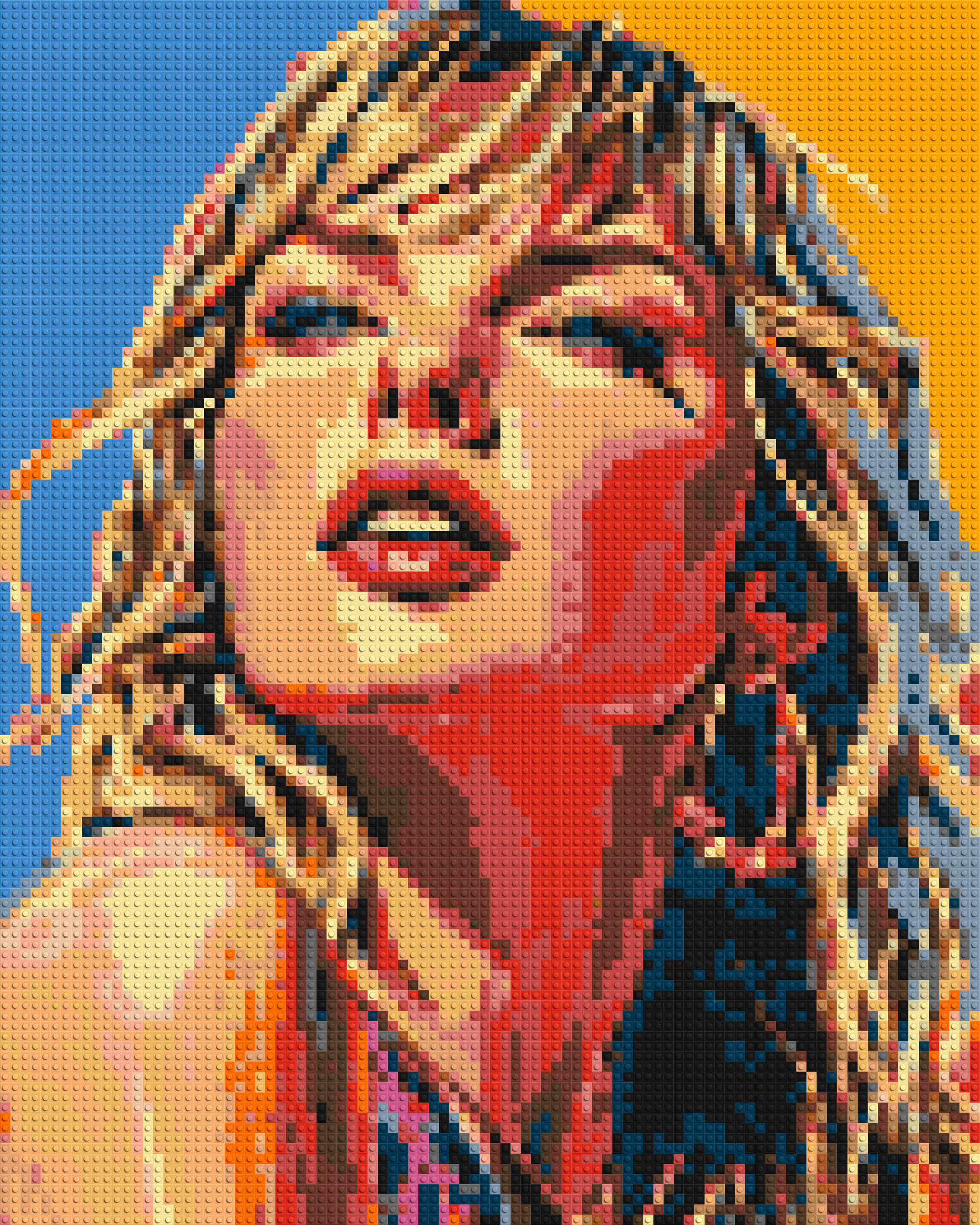 Taylor Swift Colourful  - Brick Art Mosaic Kit 4x5 large