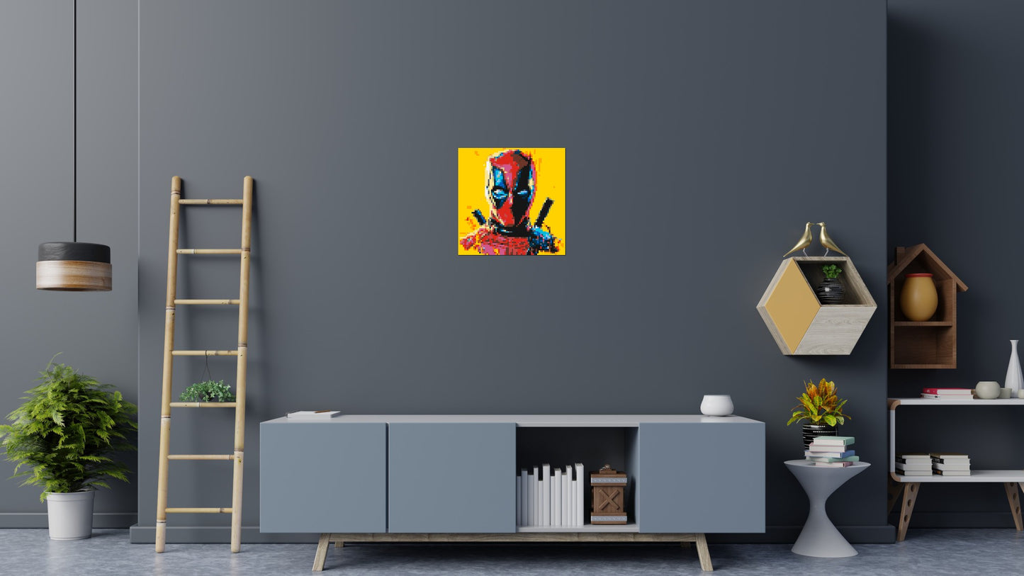 Deadpool Pixel Art - Brick Art Mosaic Kit 3x3 large