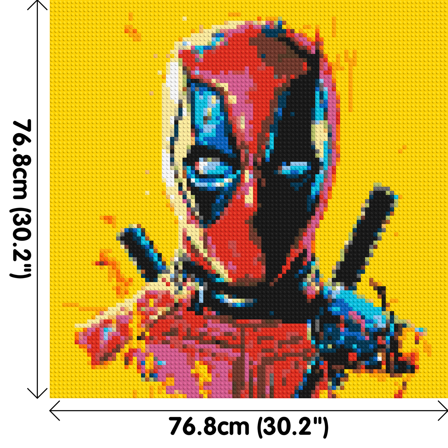 Deadpool Pixel Art - Brick Art Mosaic Kit 4x4 large