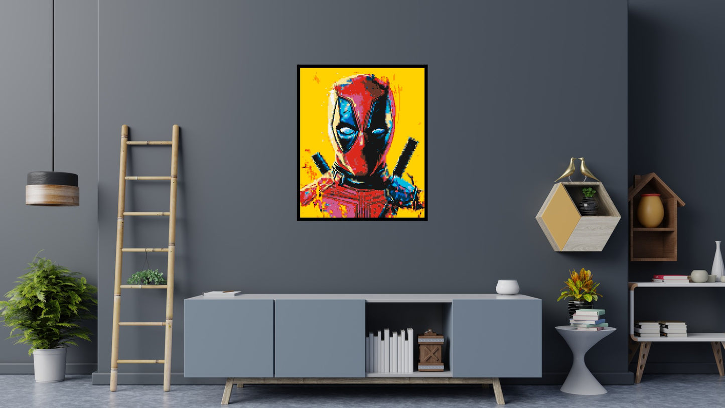 Deadpool Pixel Art - Brick Art Mosaic Kit 5x6 large