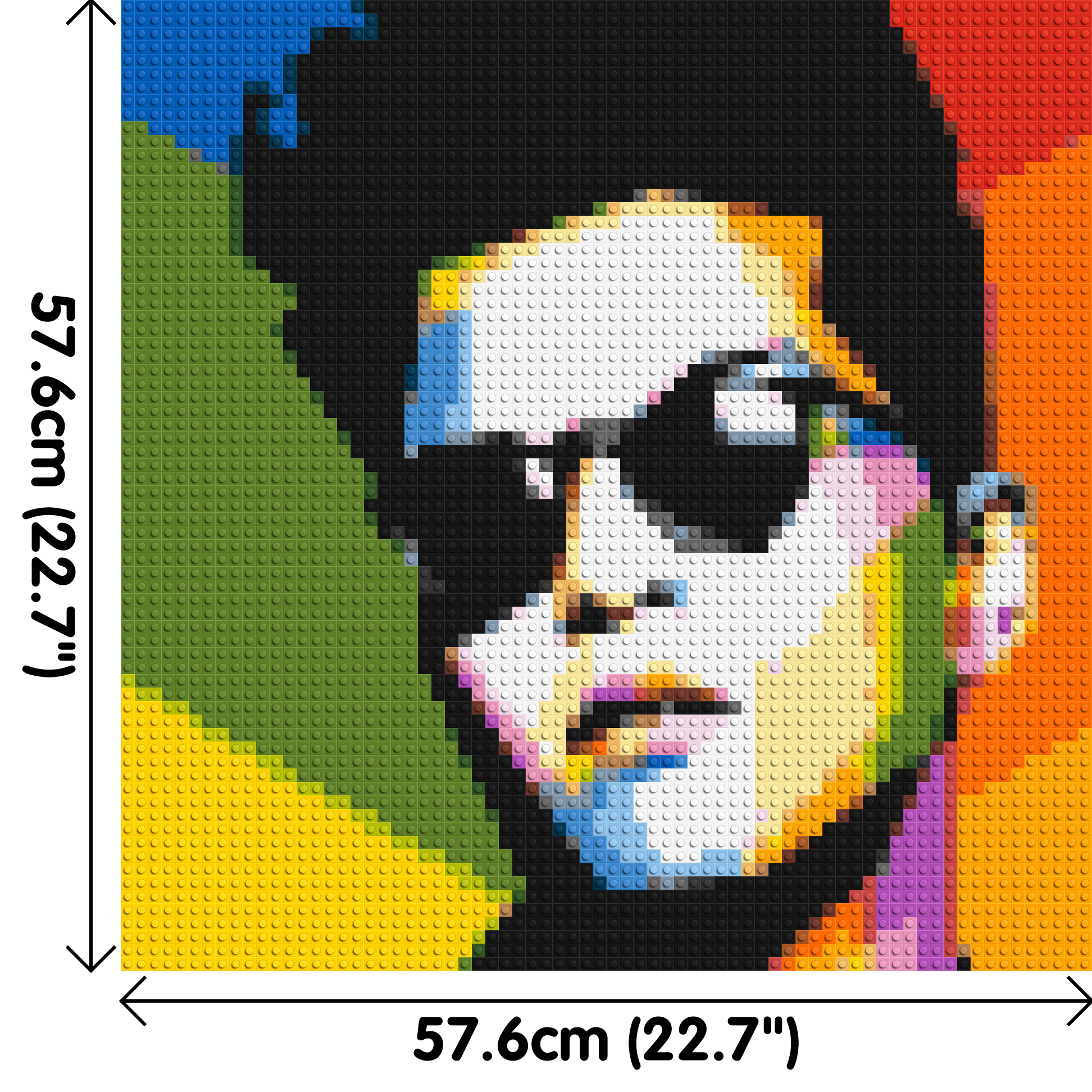 Bruno Mars - Brick Art Mosaic Kit 3x3 dimensions