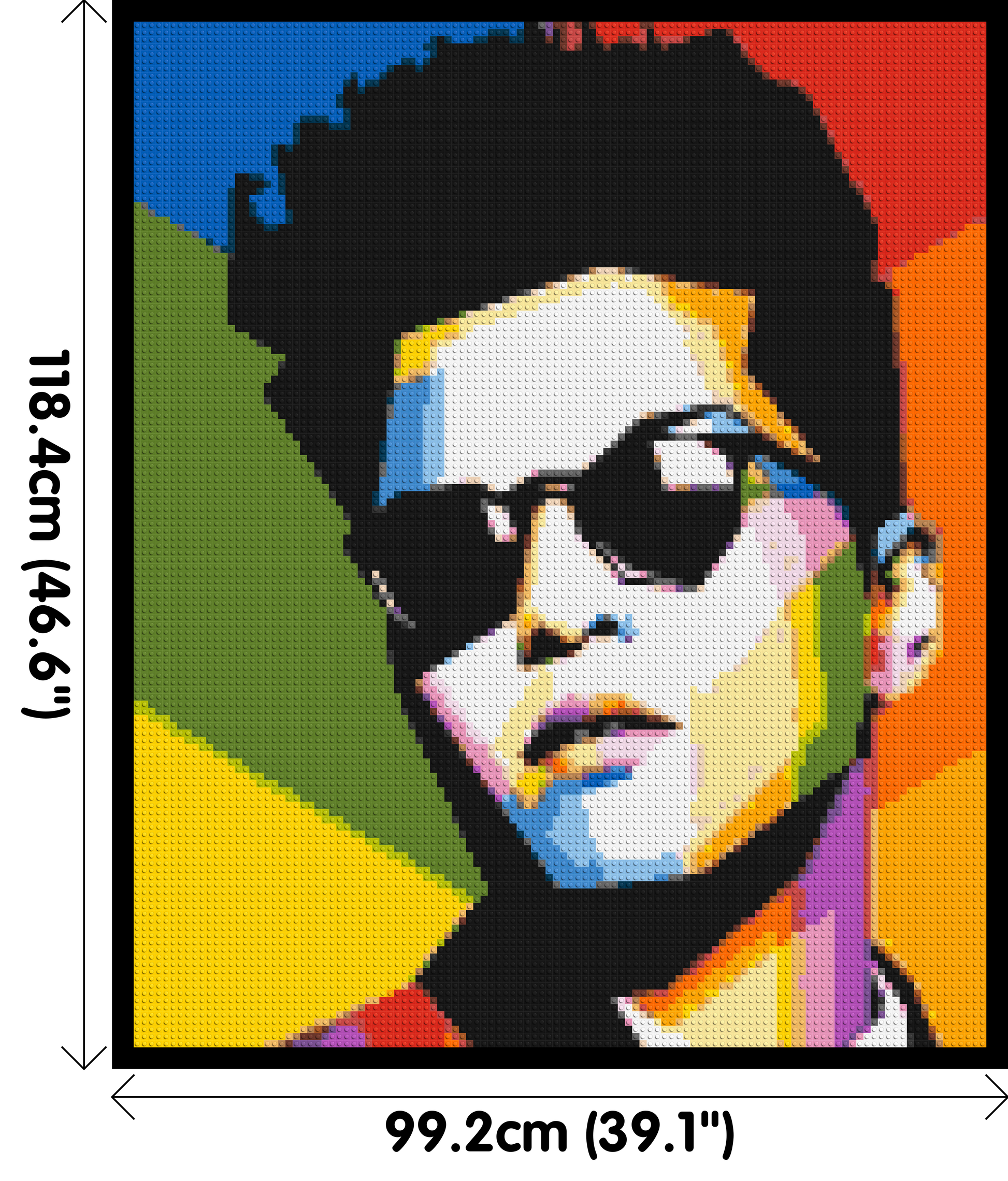 Bruno Mars - Brick Art Mosaic Kit 5x6 dimensions with frame