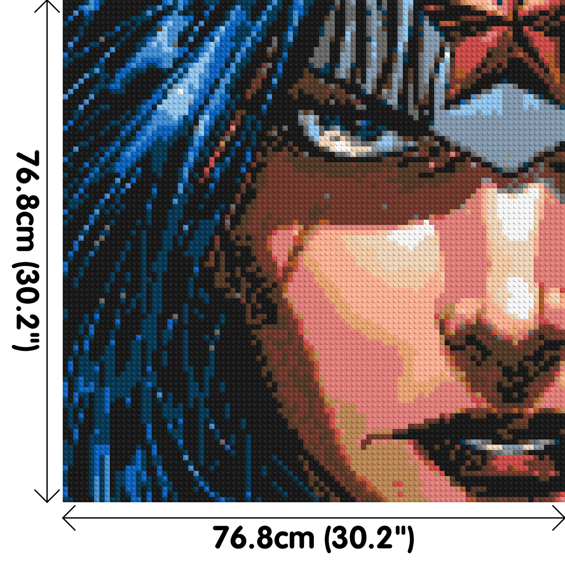 Wonder Woman - Brick Art Mosaic Kit 4x4 dimensions