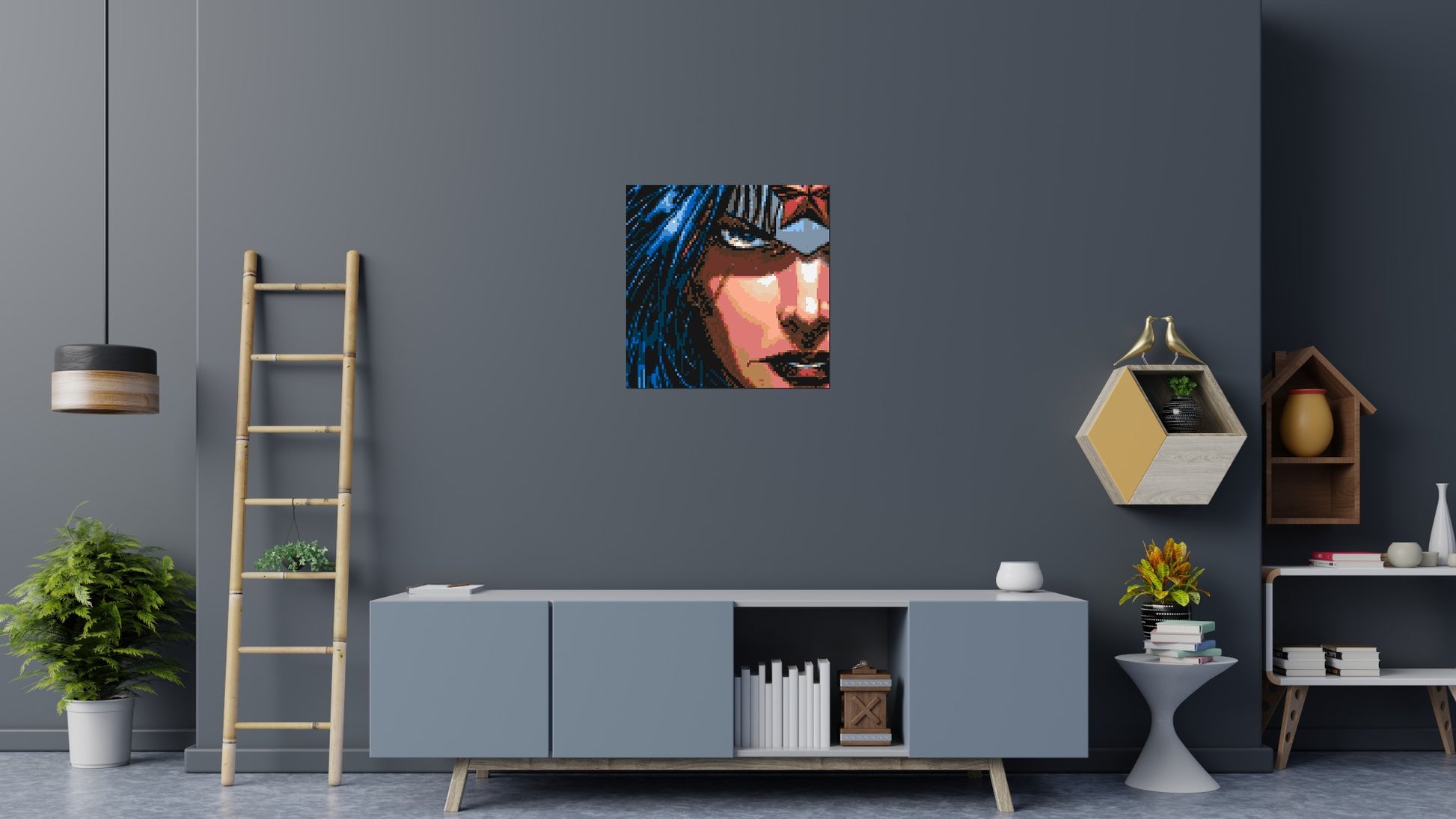 Wonder Woman - Brick Art Mosaic Kit 4x4 scene