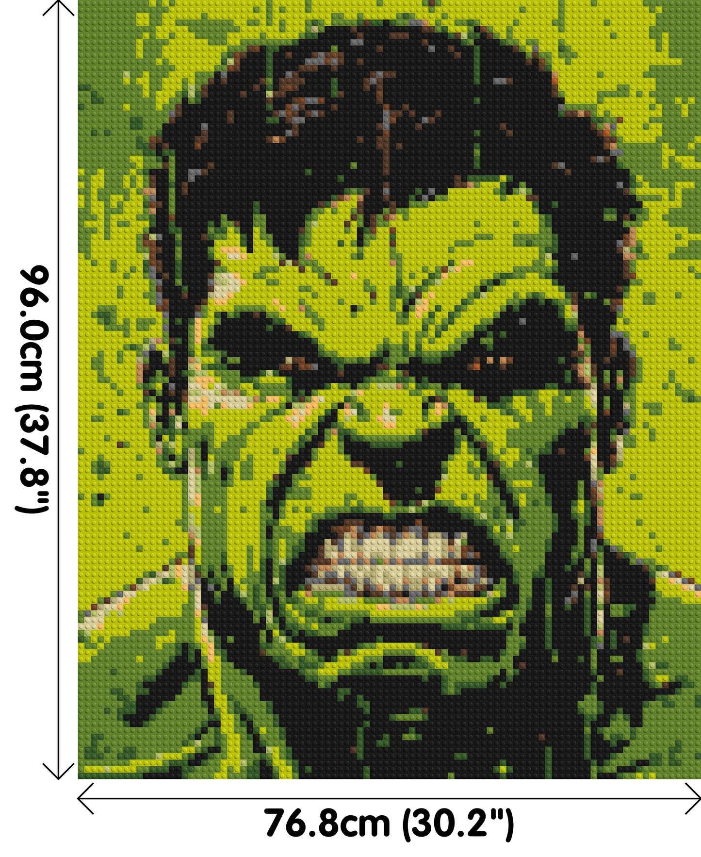 The Hulk - Brick Art Mosaic Kit 4x5 large