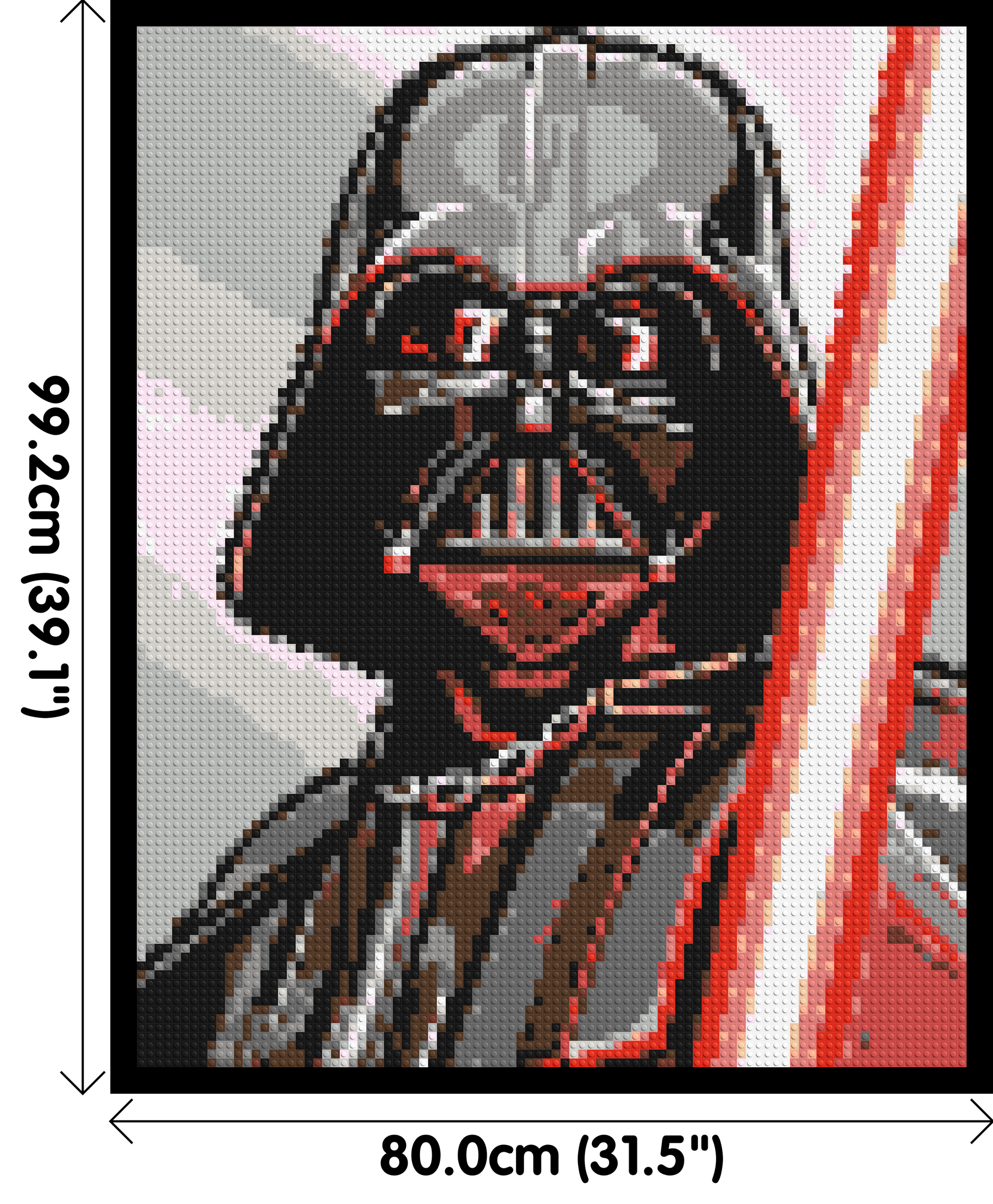 Darth Vader - Brick Art Mosaic Kit 4x5 dimensions with frame
