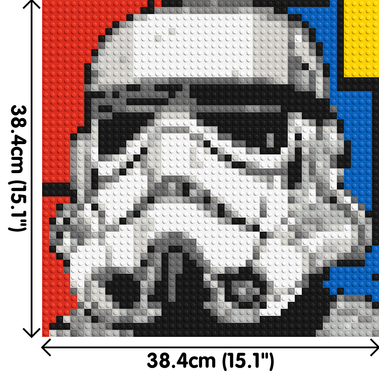 Stormtrooper - Brick Art Mosaic Kit 2x2 dimensions
