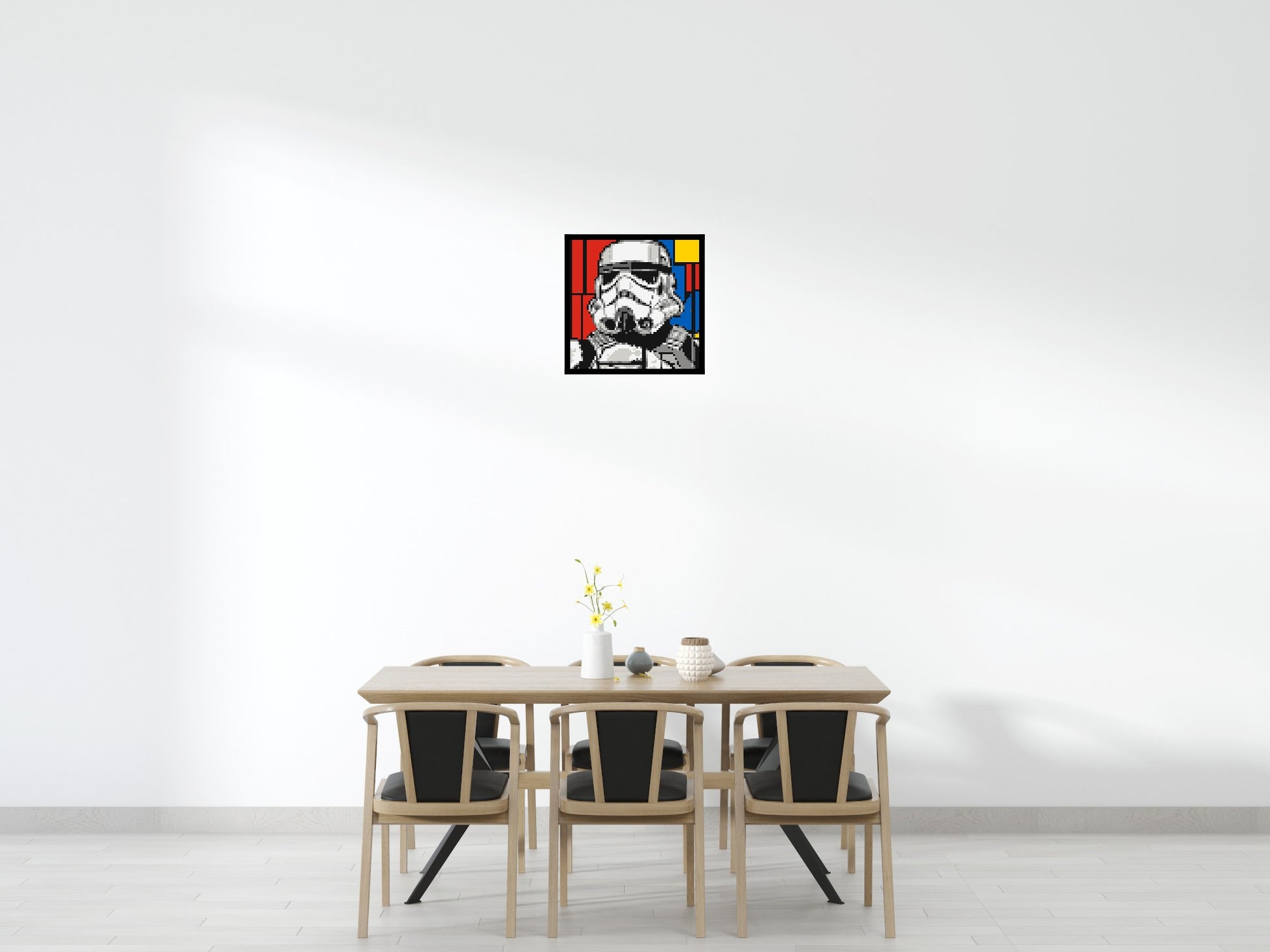 Stormtrooper - Brick Art Mosaic Kit 3x3 scene with frame