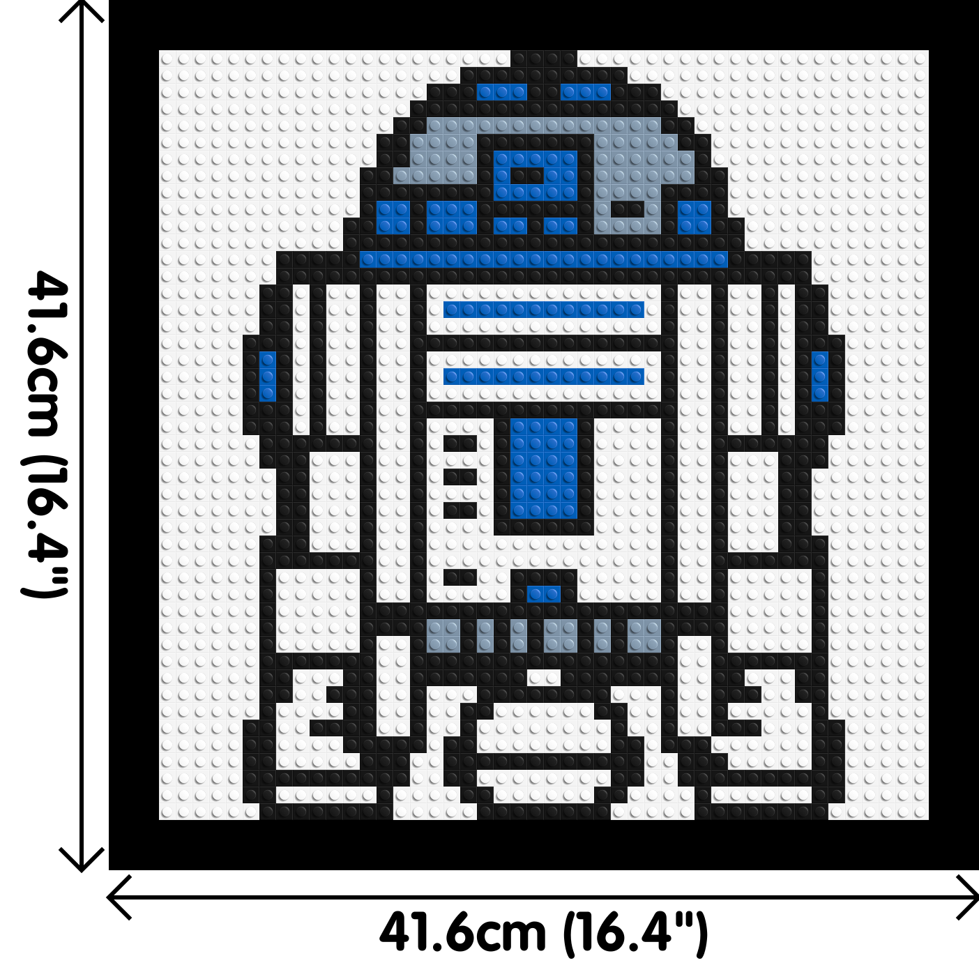 R2D2 - Brick Art Mosaic Kit 2x2 dimensions with frame