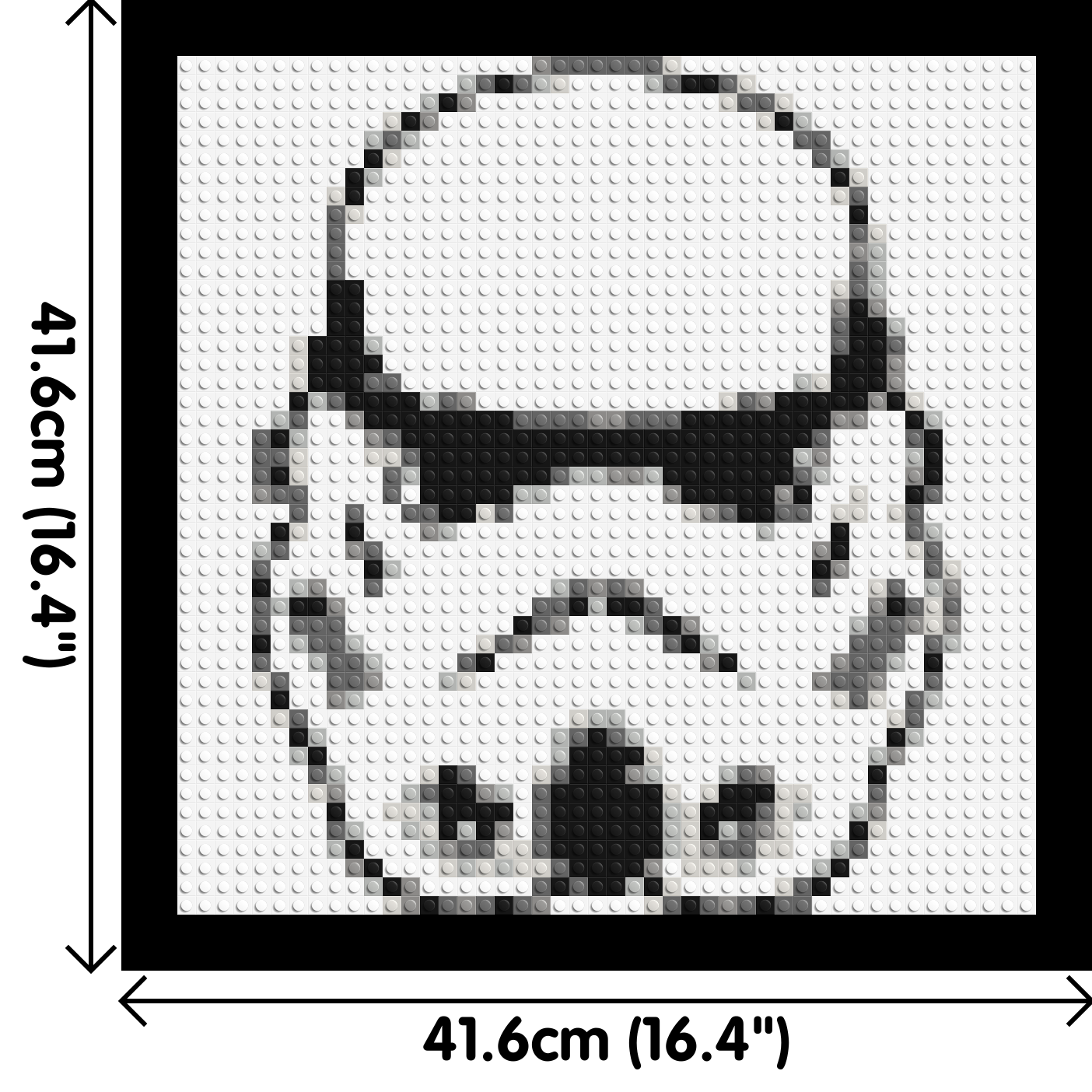 Stormtrooper #2 - Brick Art Mosaic Kit 2x2 dimensions with frame