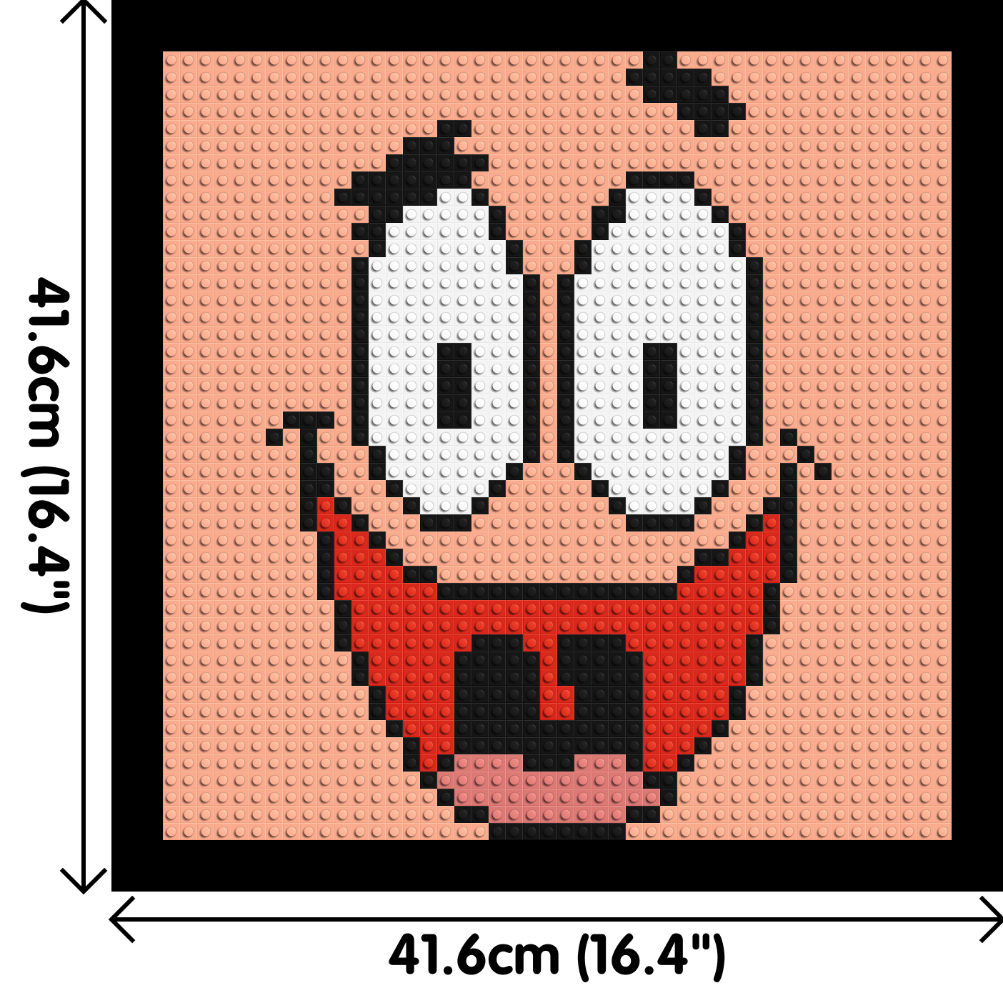 Patrick Star - Brick Art Mosaic Kit 2x2 dimensions with frame