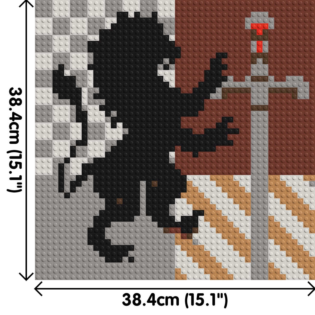 Gryffindor crest (Harry Potter) - Brick Art Mosaic Kit 2x2 large