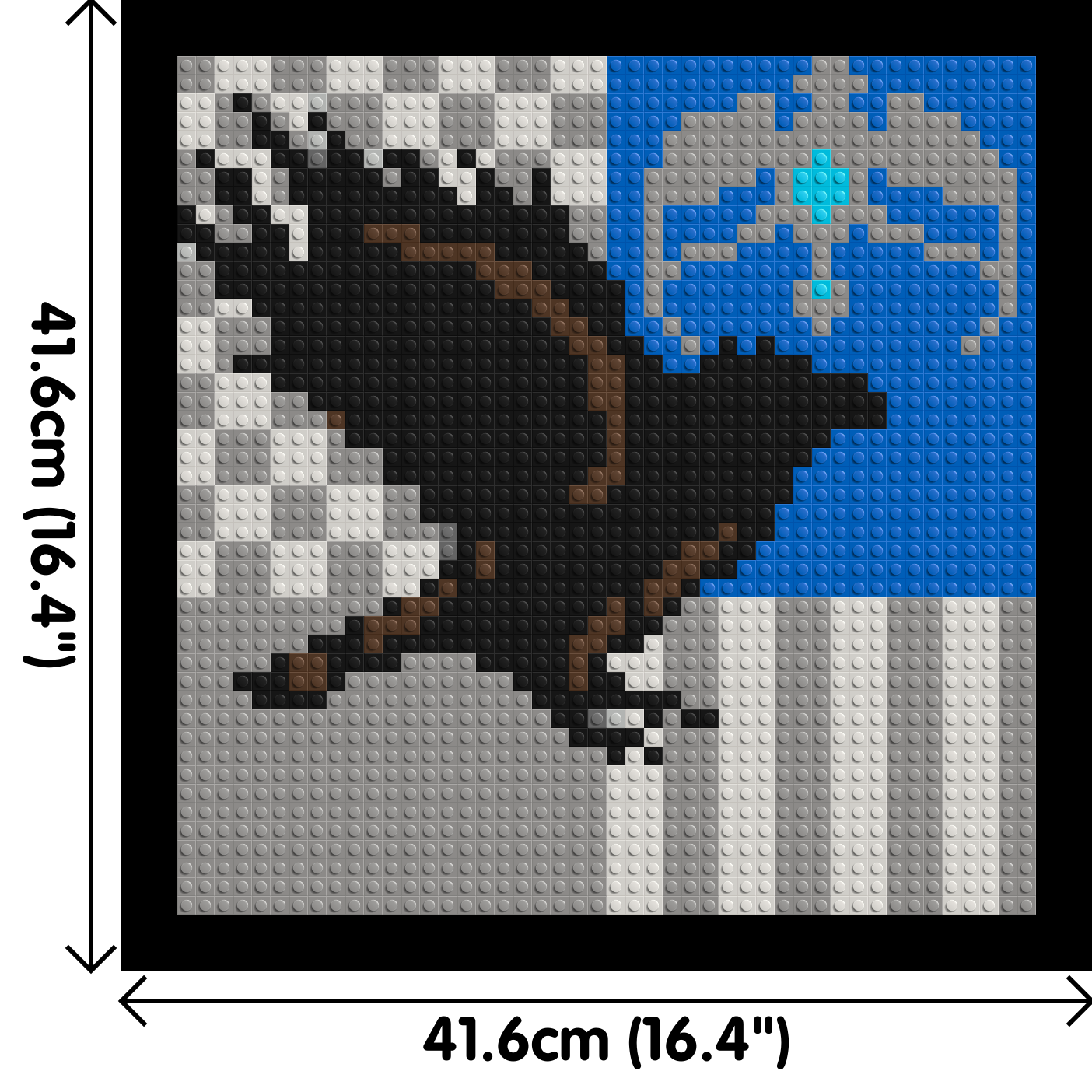 Ravenclaw Coat of Arms (Harry Potter) - Brick Art Mosaic Kit 2x2 dimensions with frame