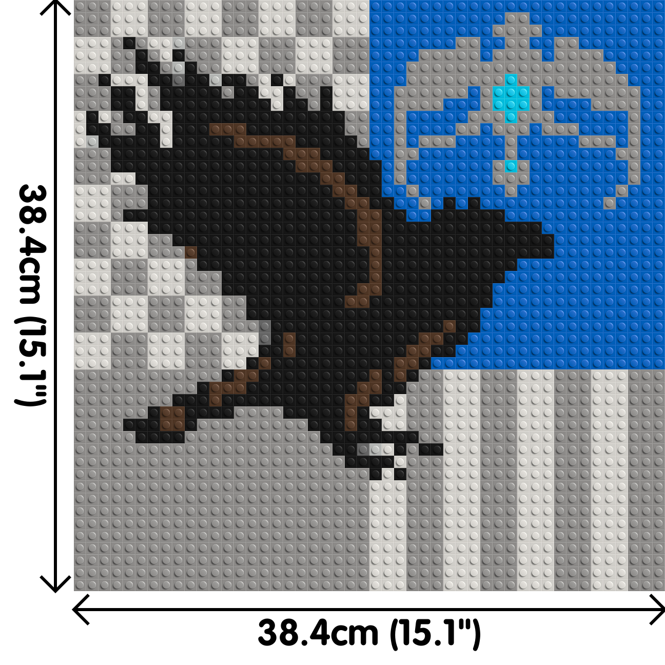 Ravenclaw Coat of Arms (Harry Potter) - Brick Art Mosaic Kit 2x2 dimensions