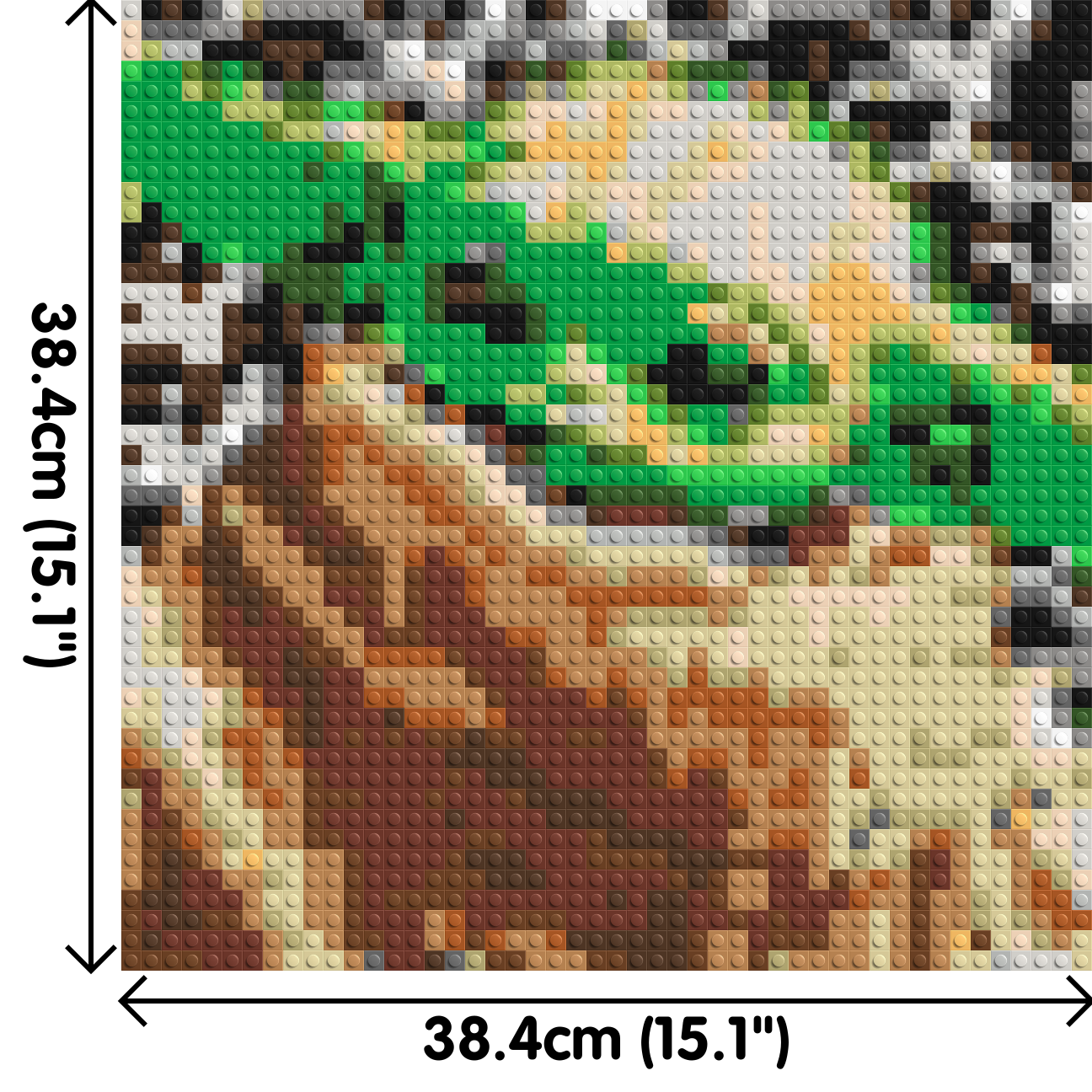 Grogu (Baby Yoda) - Brick Art Mosaic Kit 2x2 dimensions