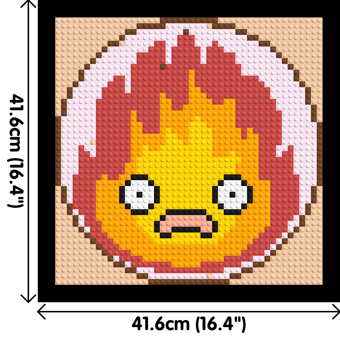 Calcifer - Brick Art Mosaic Kit 2x2 dimensions with frame