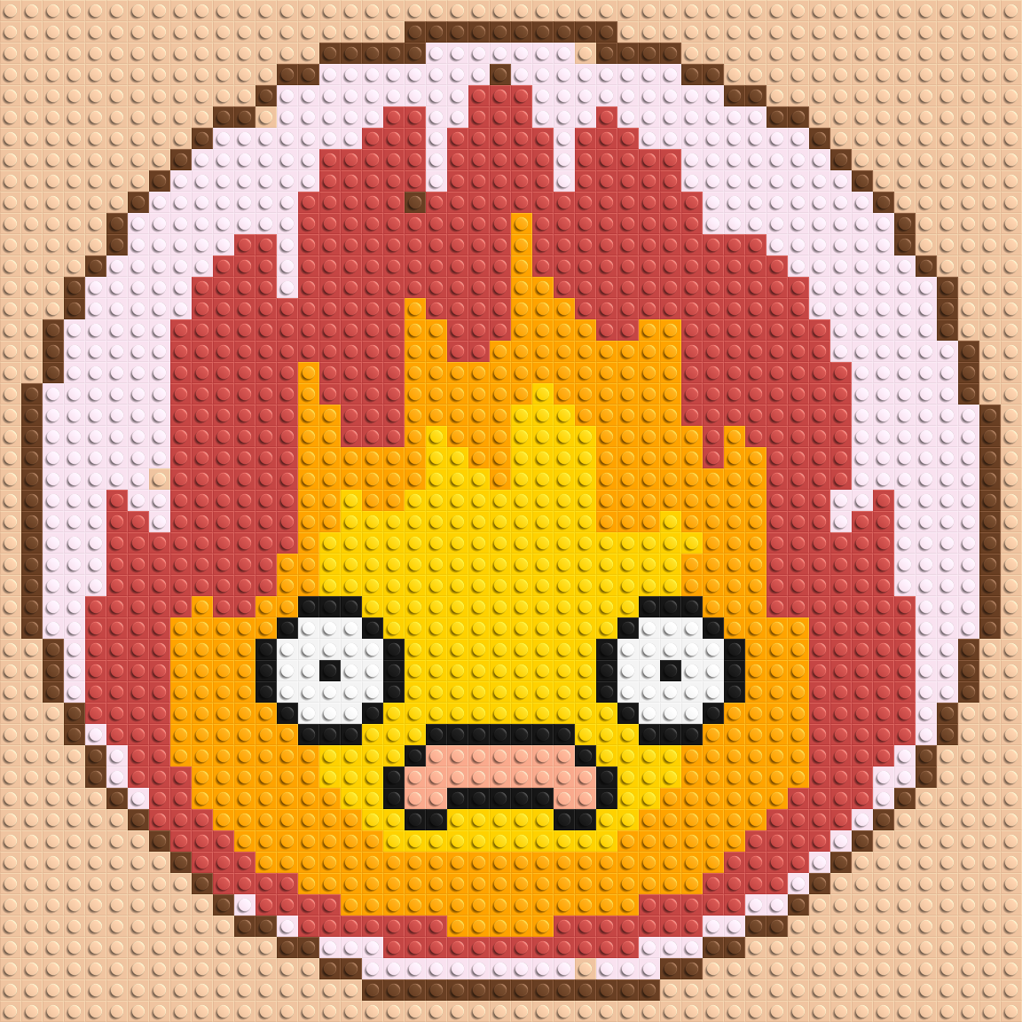 Calcifer - Brick Art Mosaic Kit 2x2 large