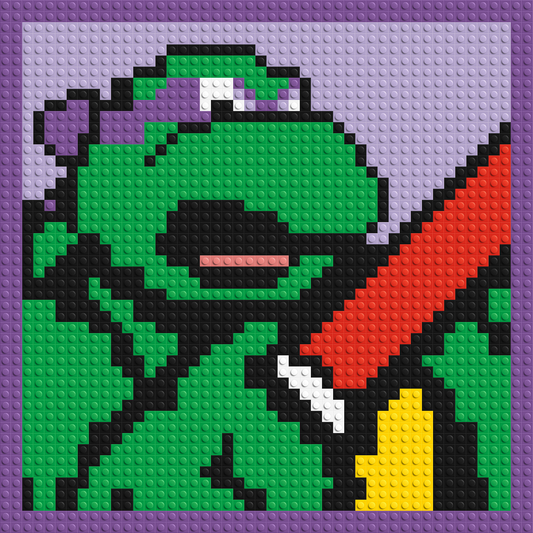 Donatello (TMNT)  - Brick Art Mosaic Kit 2x2 large