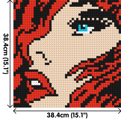 Pop Art Girl #1 - Brick Art Mosaic Kit 2x2 large