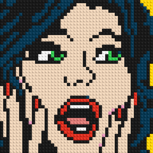 Pop Art Girl #2 - Brick Art Mosaic Kit 2x2 large