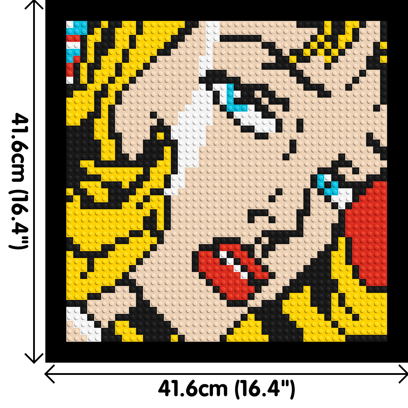 Pop Art Girl #3 - Brick Art Mosaic Kit 2x2 large