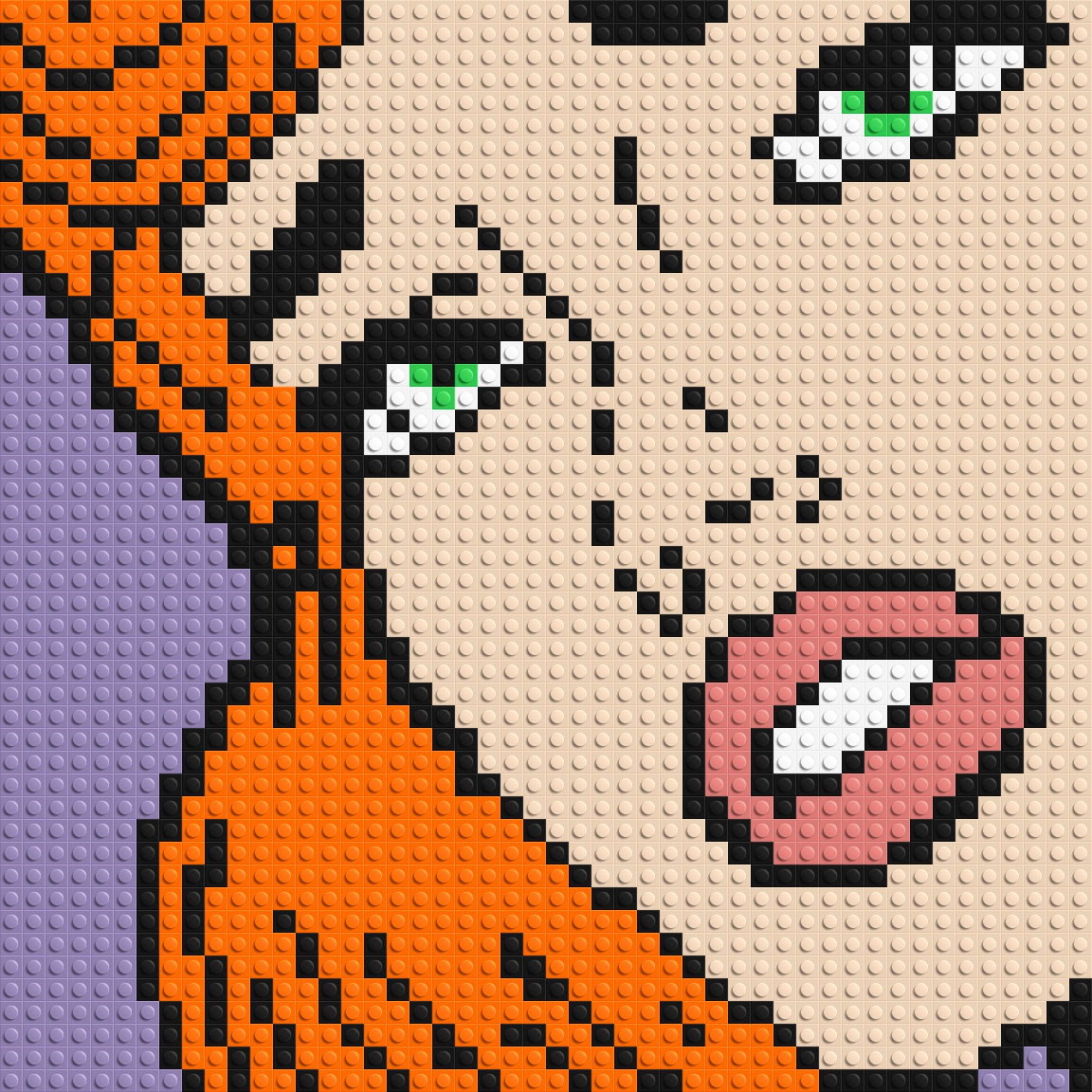 Pop Art Girl #4 - Brick Art Mosaic Kit 2x2 large