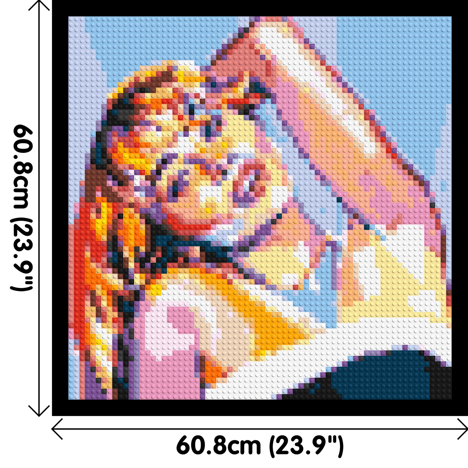 Sabrina Carpenter - Brick Art Mosaic Kit 3x3 dimensions with frame
